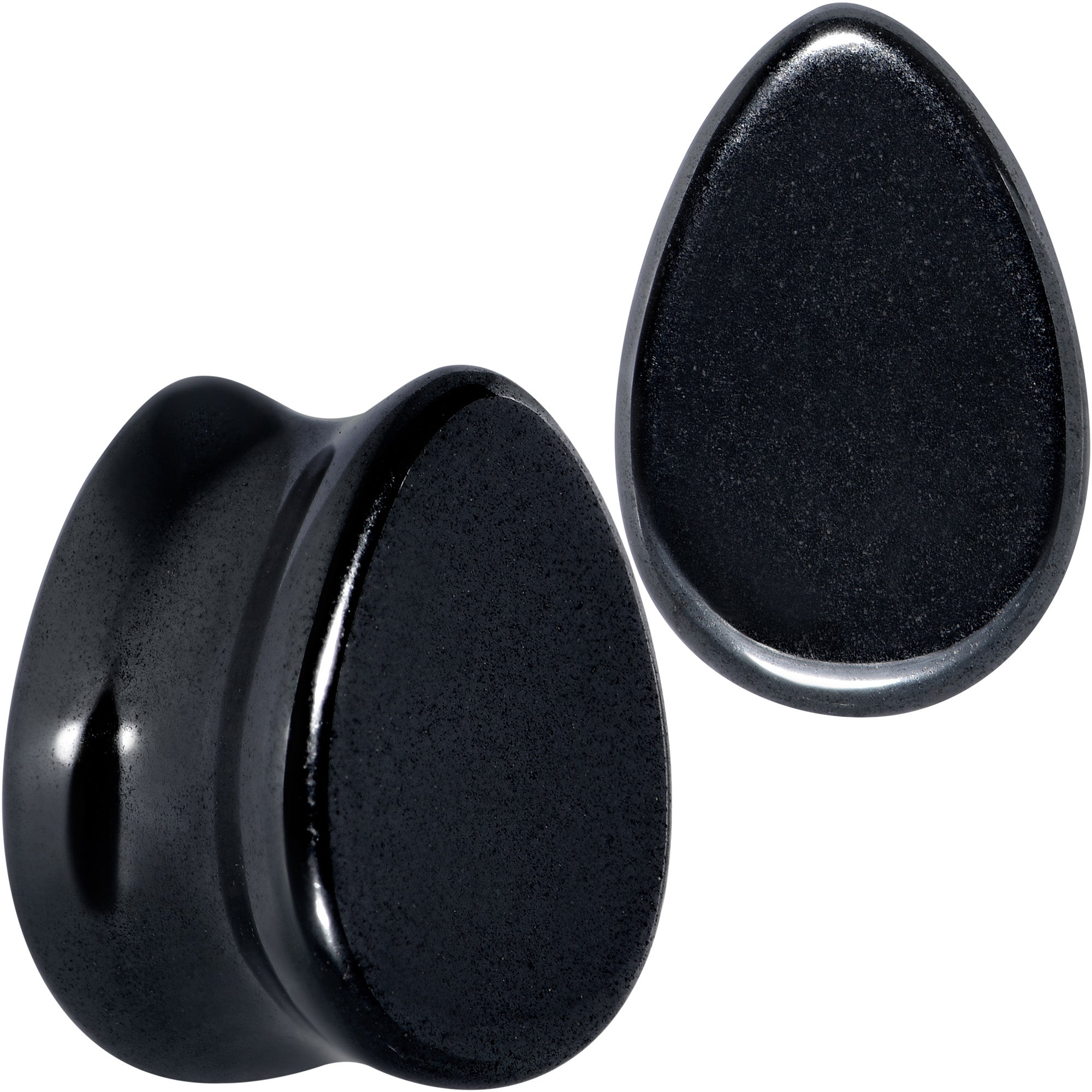 Black Hematite Stone Drop Saddle Plug Set