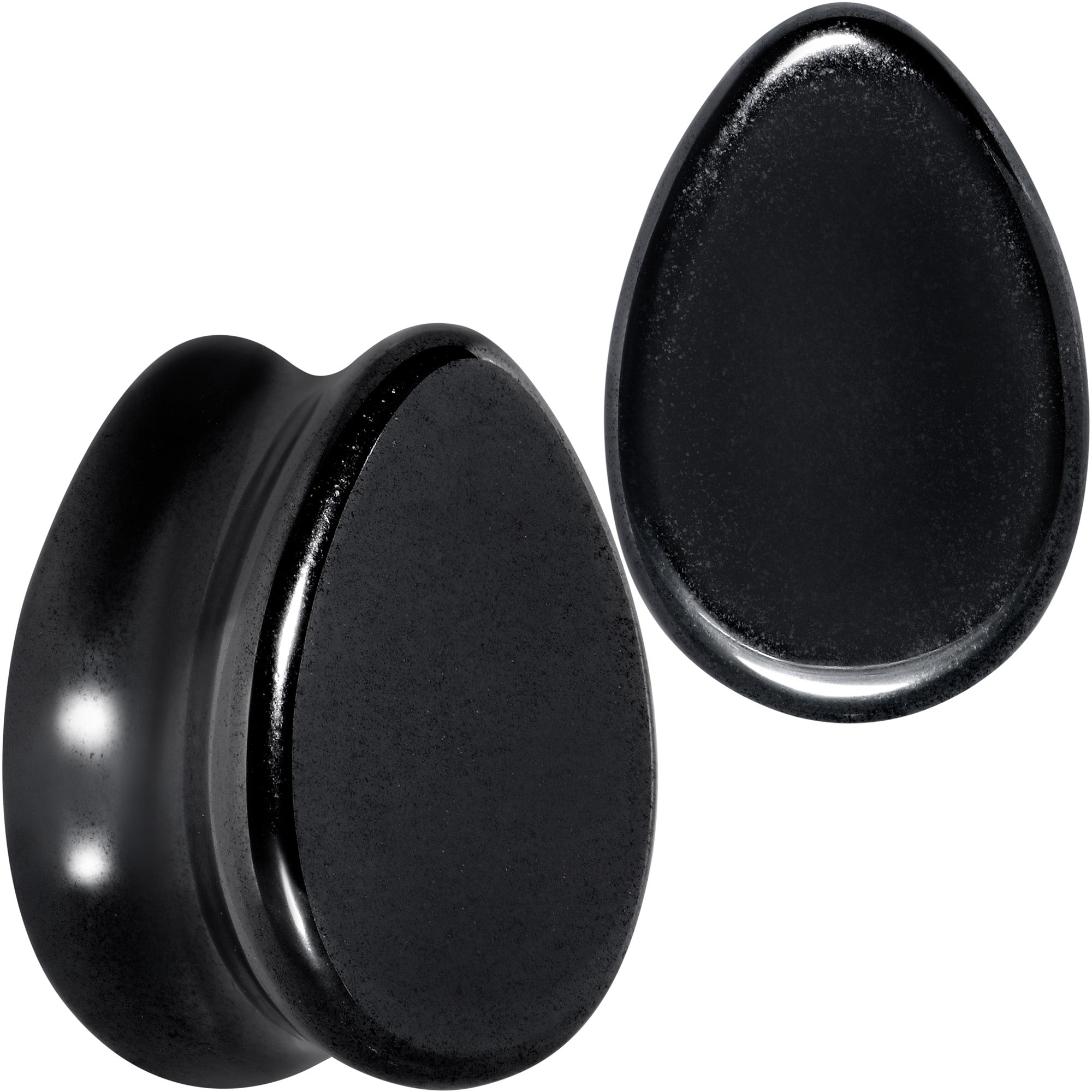 Black Hematite Stone Drop Saddle Plug Set