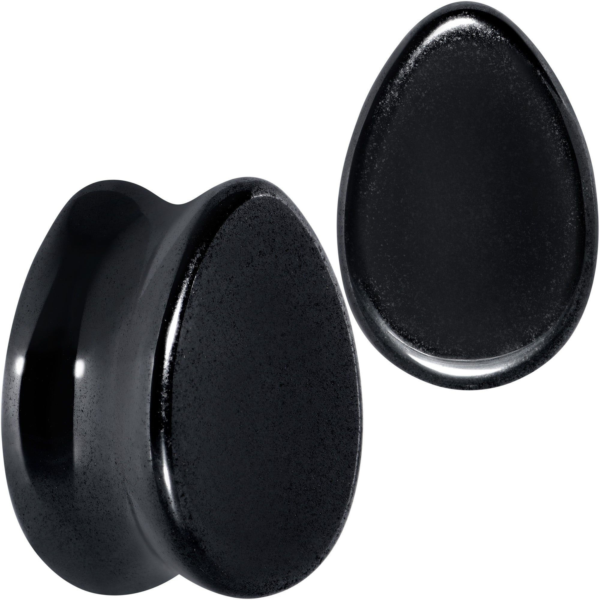 Black Hematite Stone Drop Saddle Plug Set