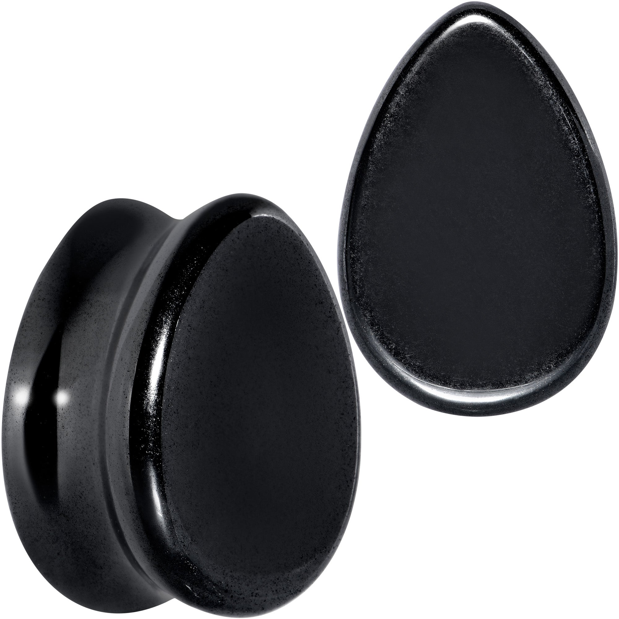 Black Hematite Stone Drop Saddle Plug Set