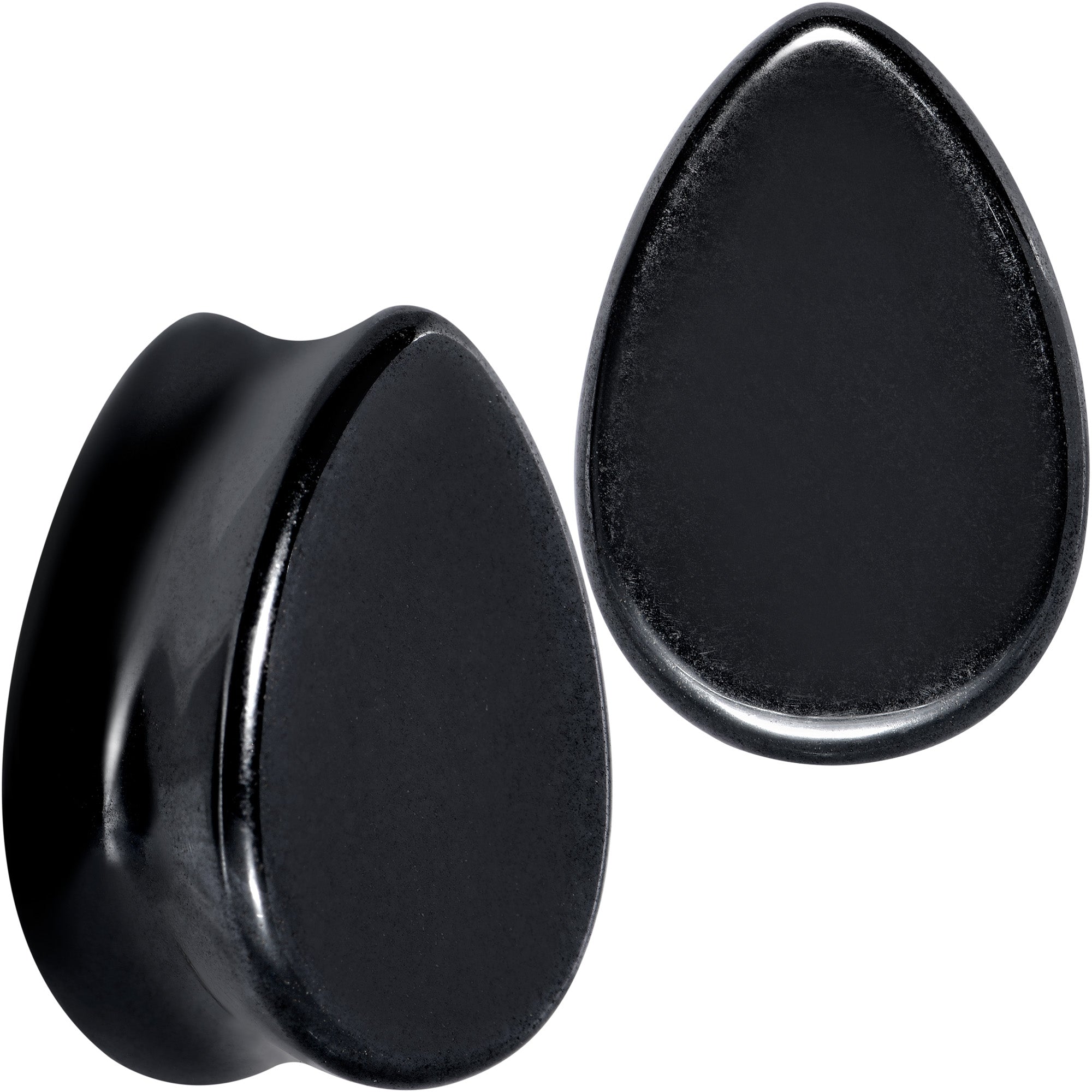 Black Hematite Stone Drop Saddle Plug Set