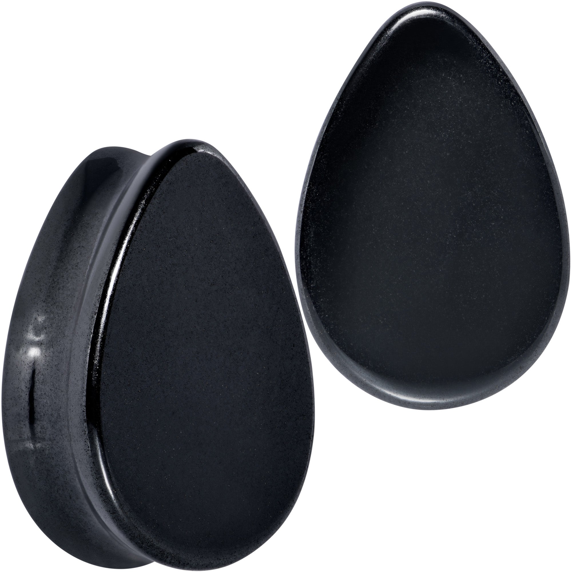 Black Hematite Stone Drop Saddle Plug Set