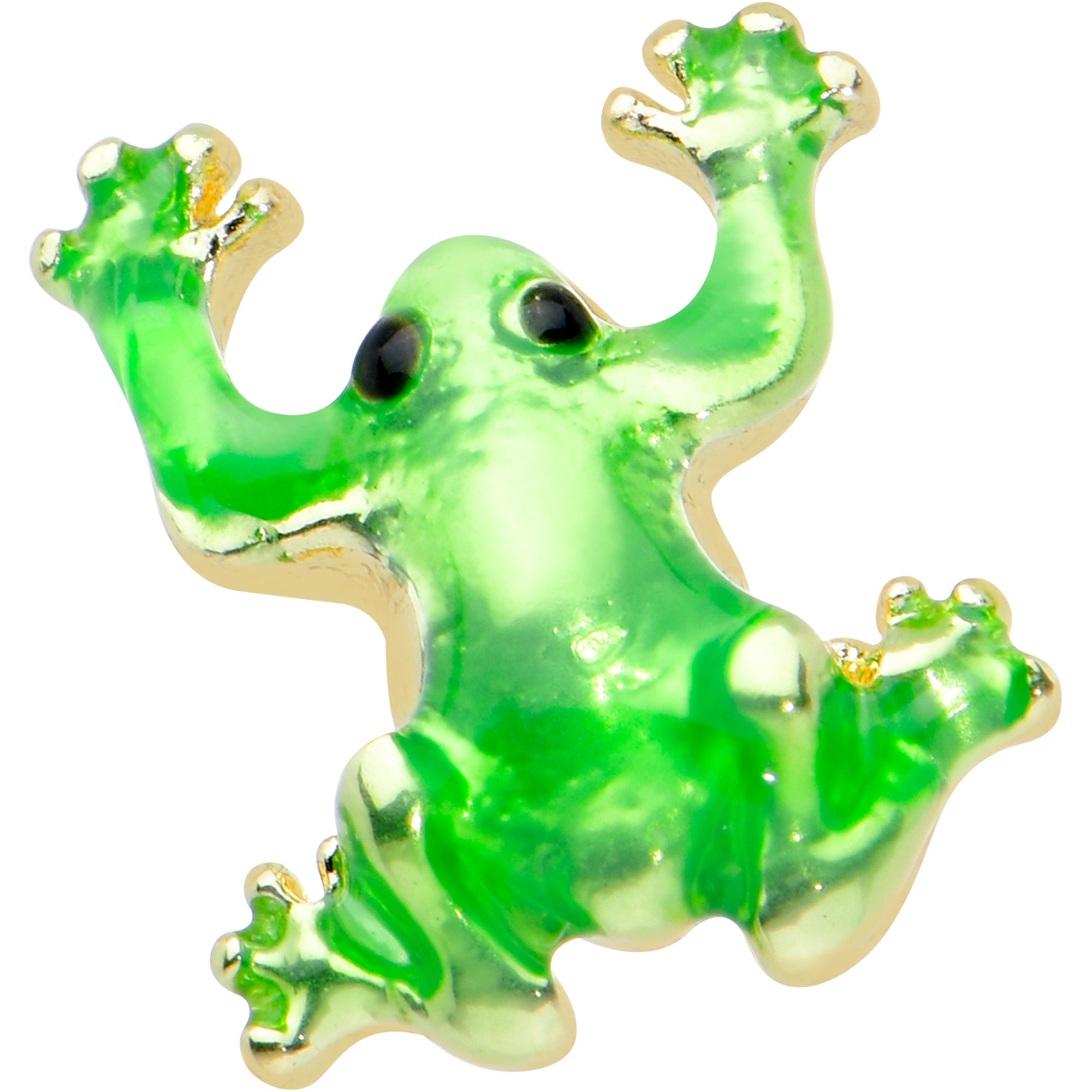 20 Gauge 1/4 Happy Green Tree Frog Nose Bone