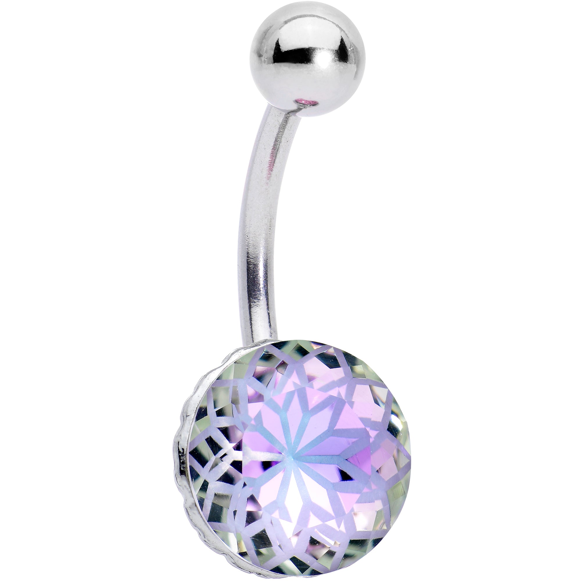 Aurora Gem Stylish Elegance Mandala Flower Belly Ring