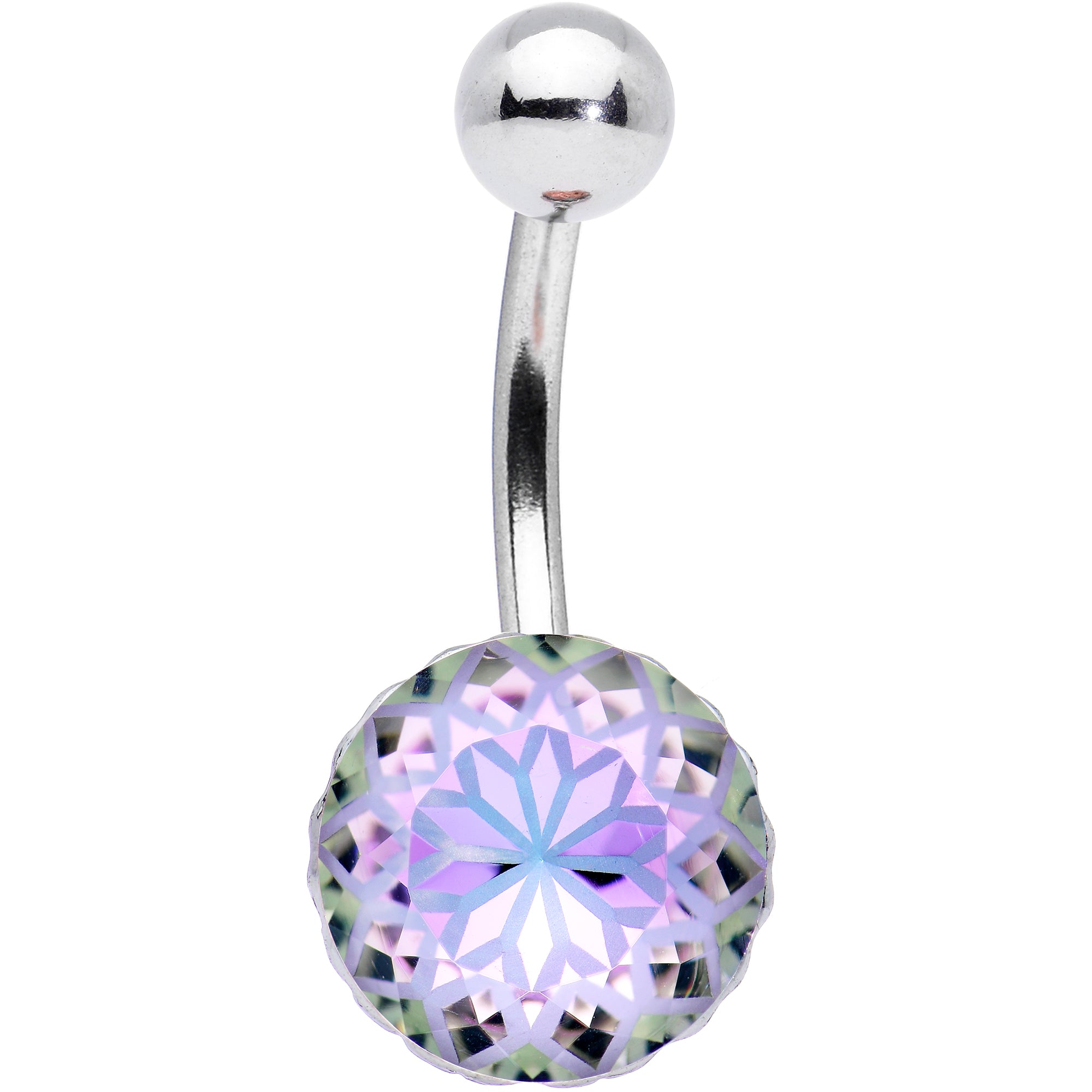 Aurora Gem Stylish Elegance Mandala Flower Belly Ring