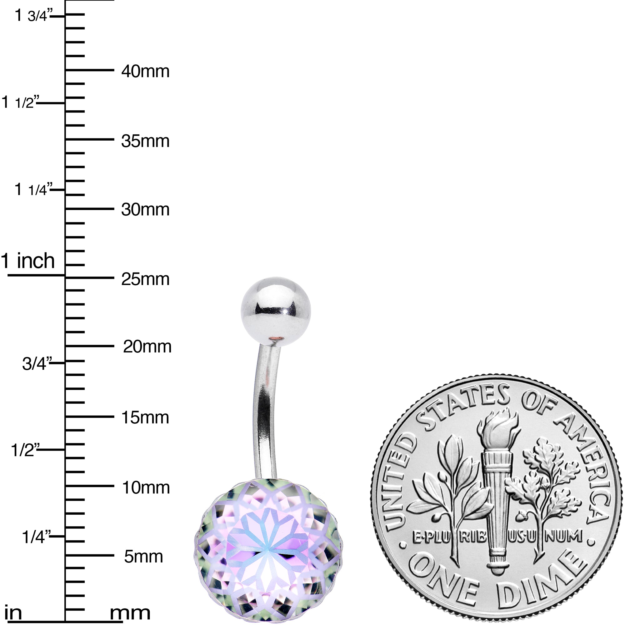 Aurora Gem Stylish Elegance Mandala Flower Belly Ring