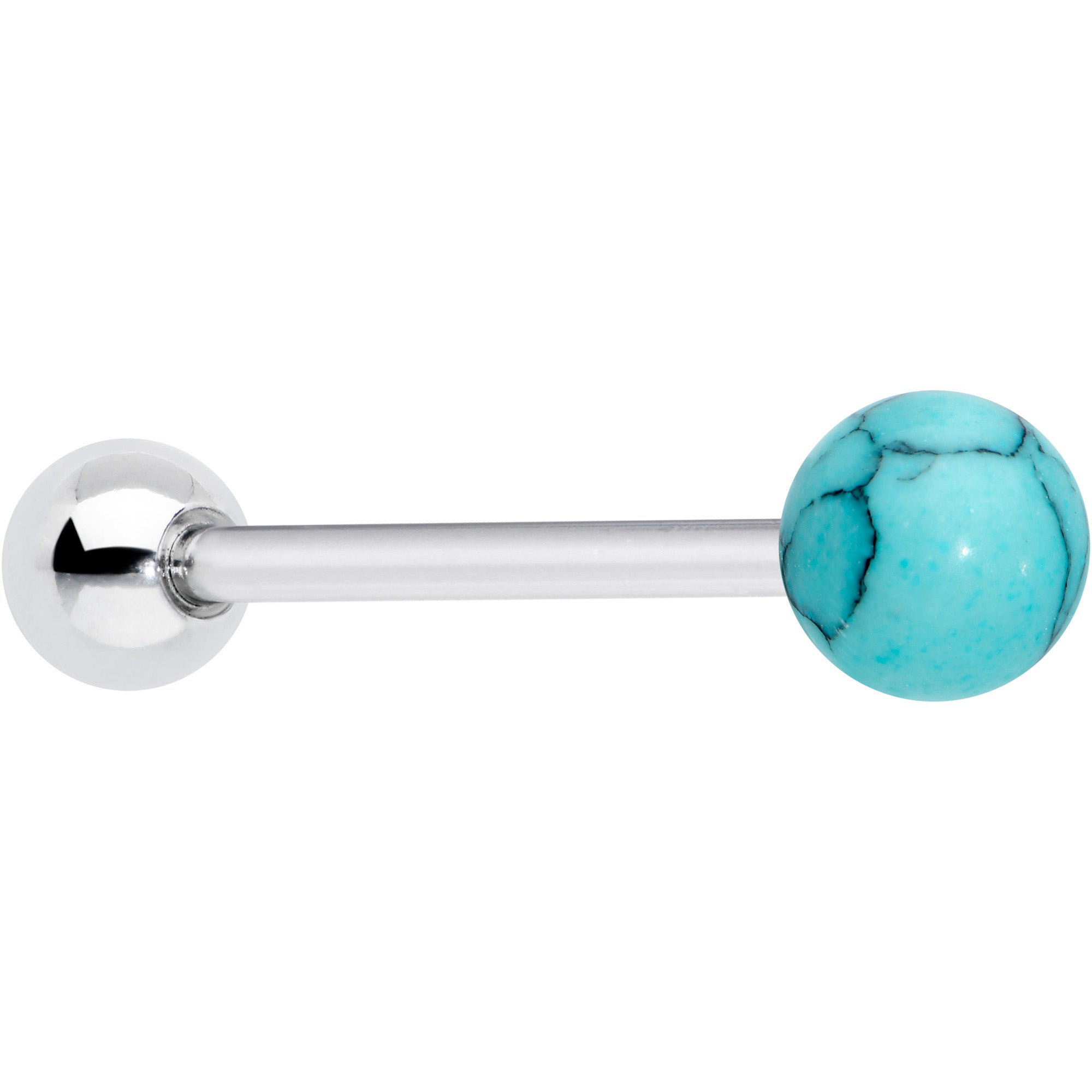 Blue Turquoise Blues Beauty Barbell Tongue Ring