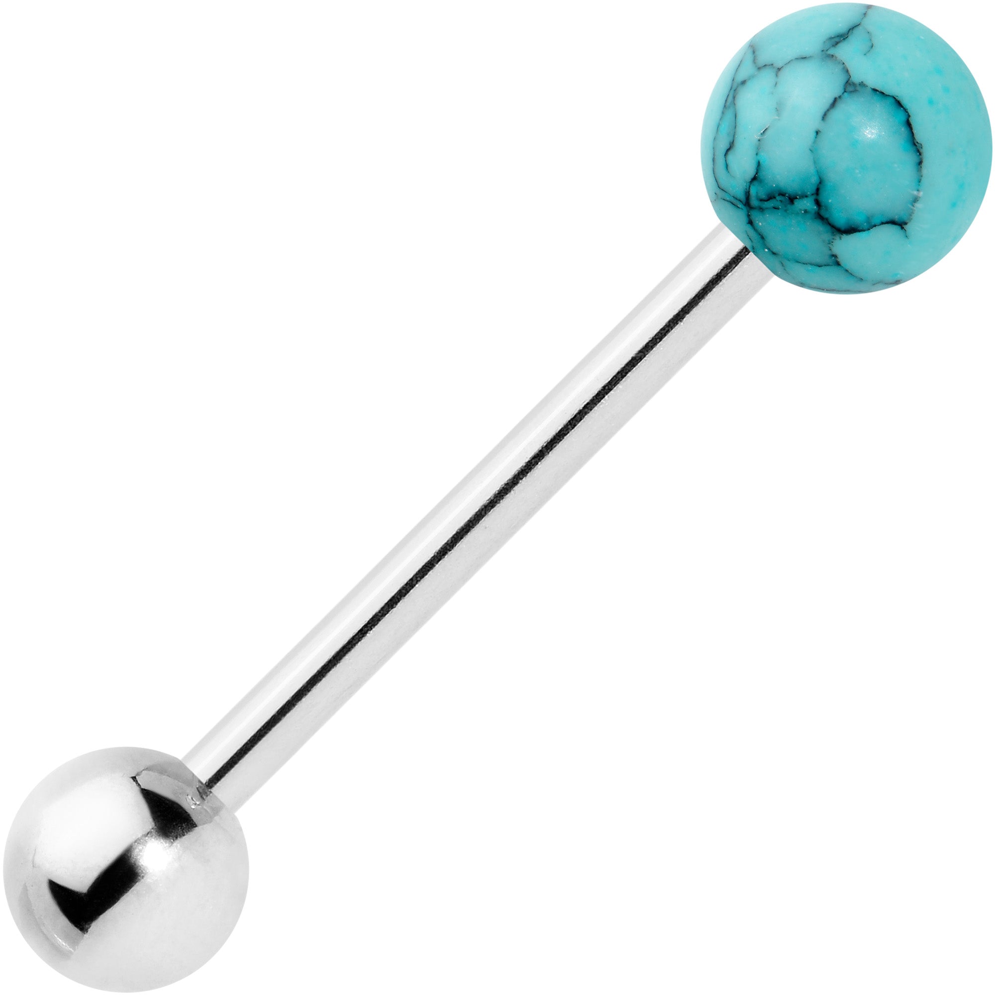 Blue Turquoise Blues Beauty Barbell Tongue Ring