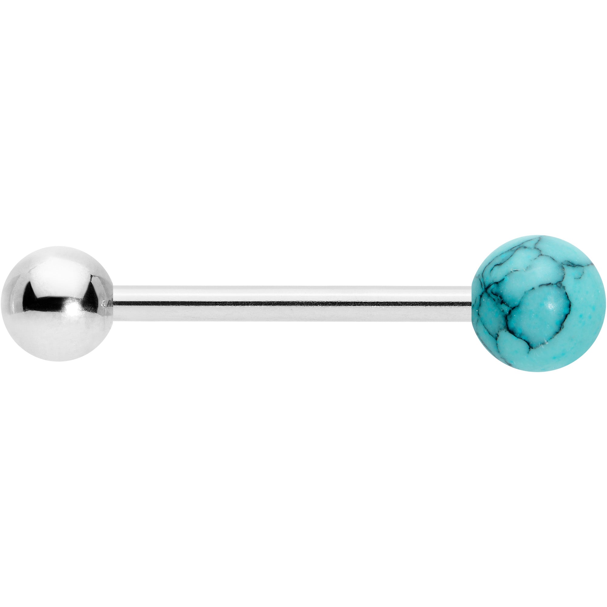 Blue Turquoise Blues Beauty Barbell Tongue Ring