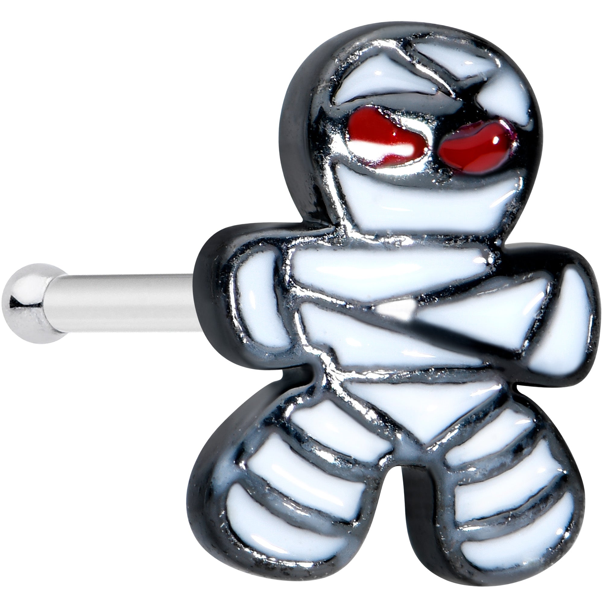 20 Gauge 1/4 Red Eye Mummy Halloween Nose Bone