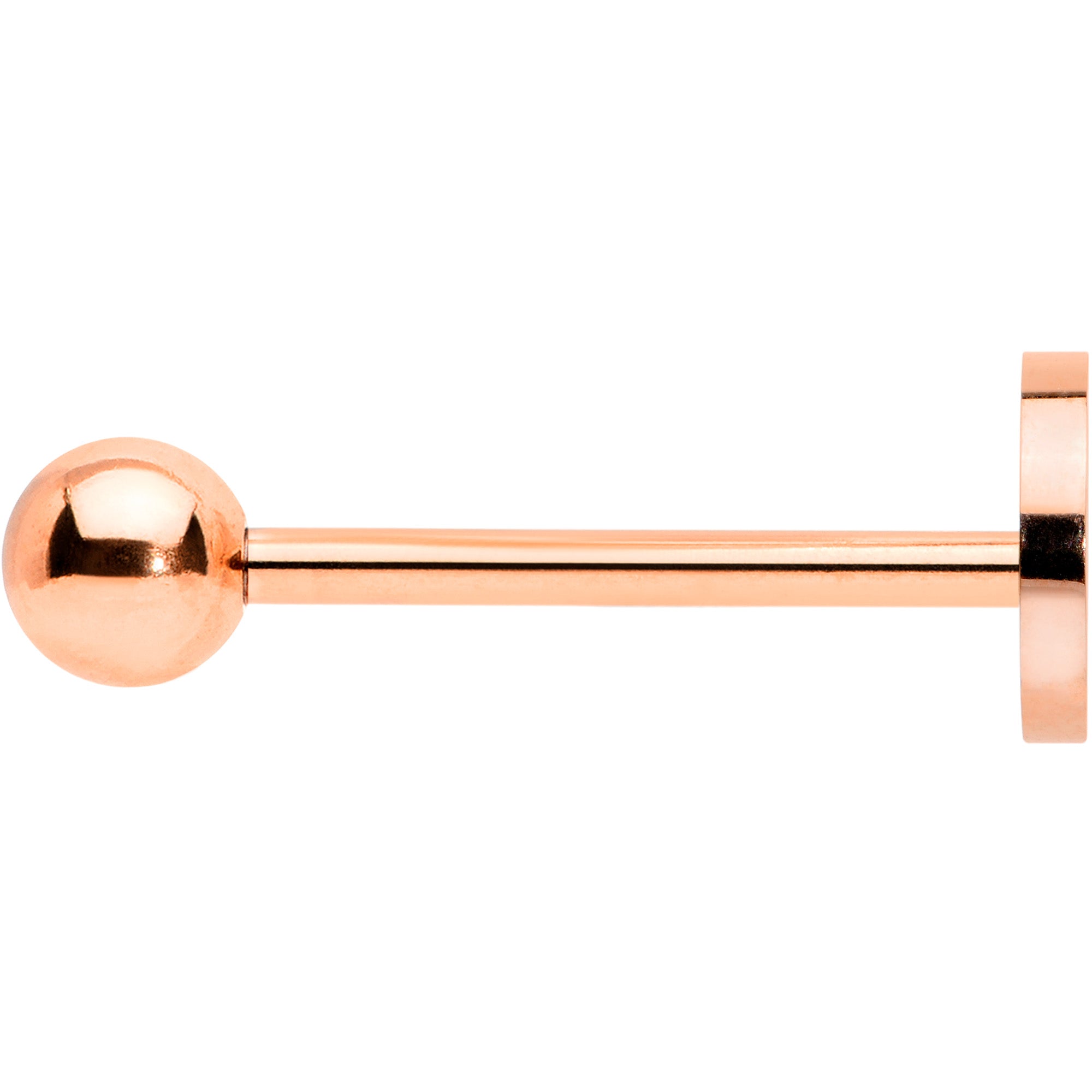 Rose Gold Tone Talking About Peace Sign Barbell Tongue Ring