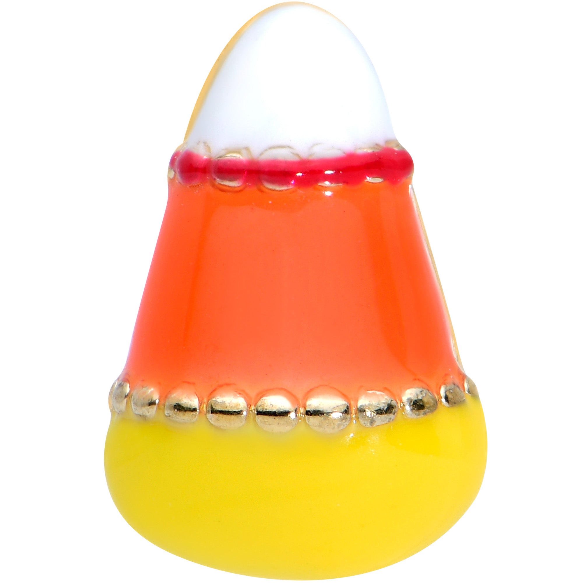 16 Gauge 1/4 Gold Tone Candy Corn Halloween Cartilage Tragus Earring