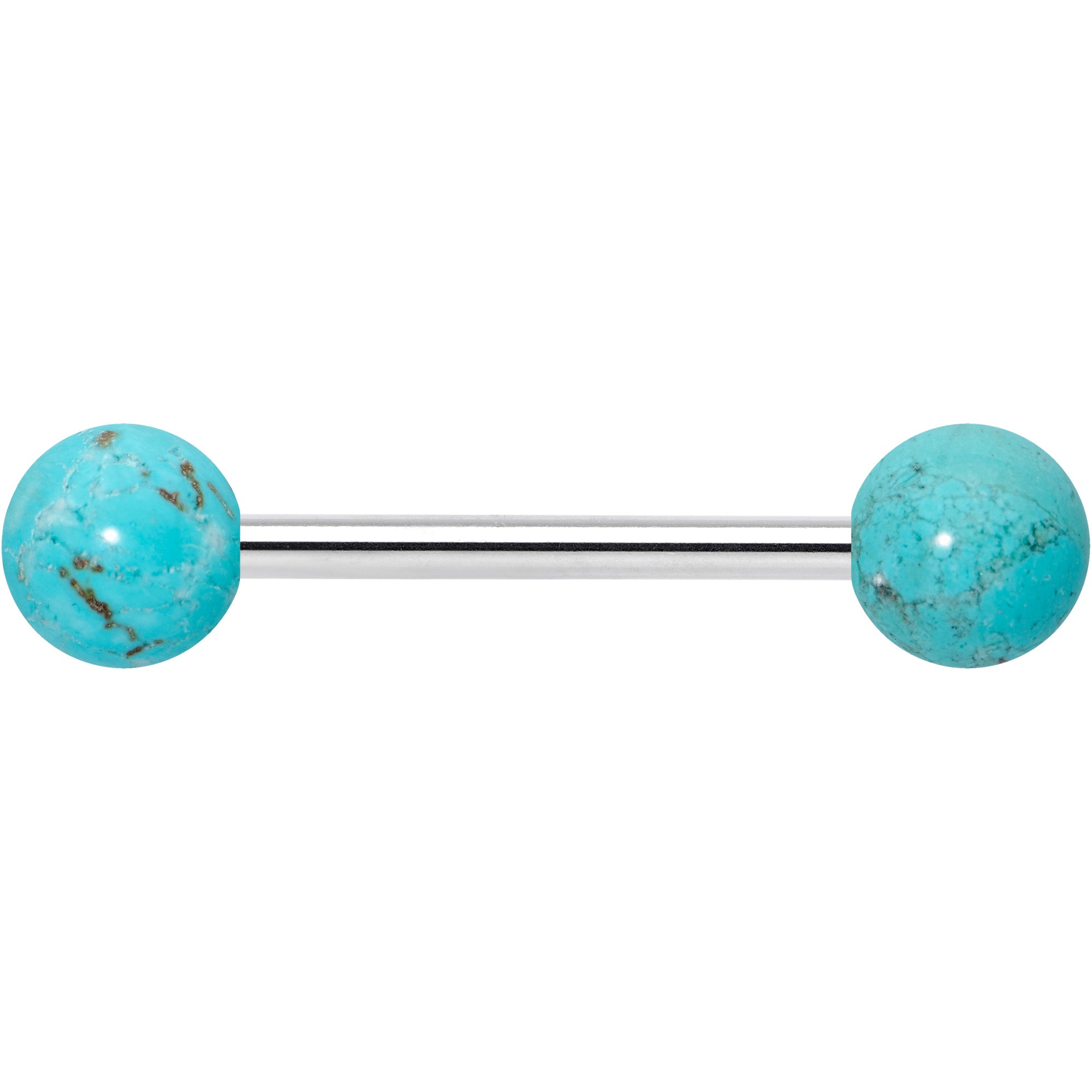 Elegant Blue Turquoise Barbell Tongue Ring