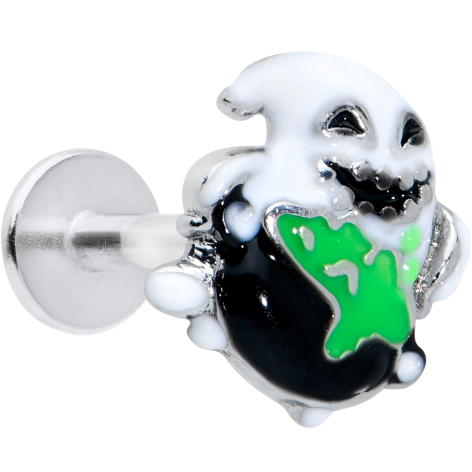 16 Gauge 5/16 Ghost Goo Cauldron Halloween Labret Monroe Tragus