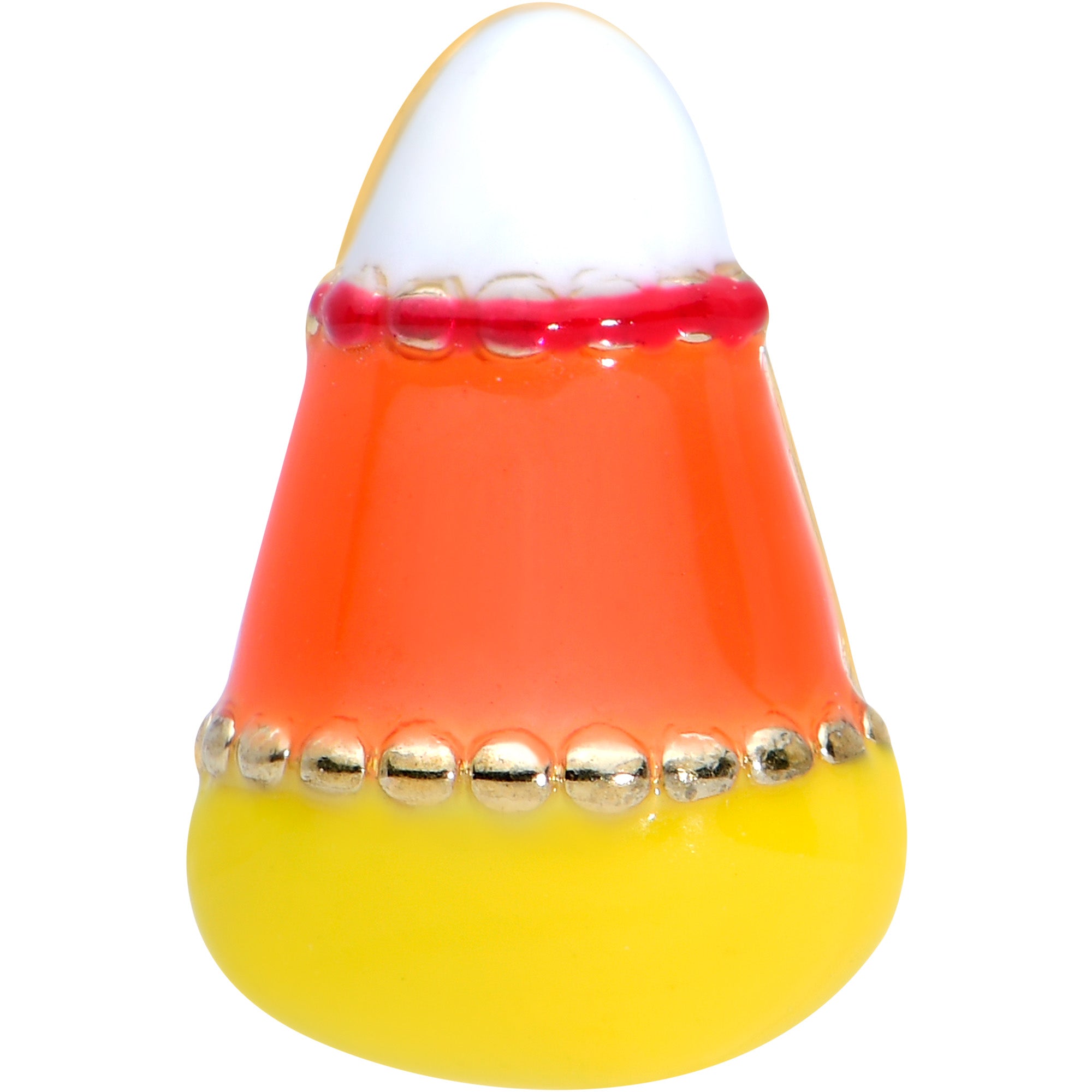 16 Gauge 5/16 Gold Tone Candy Corn Halloween Labret Monroe Tragus