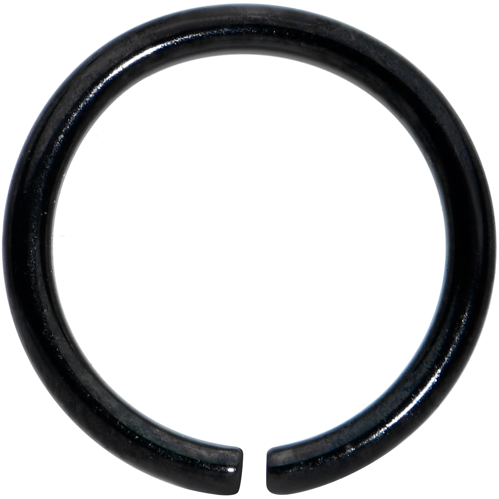 20 Gauge 1/4 Black PVD Grade 23 Titanium Bendable Hoop Ring