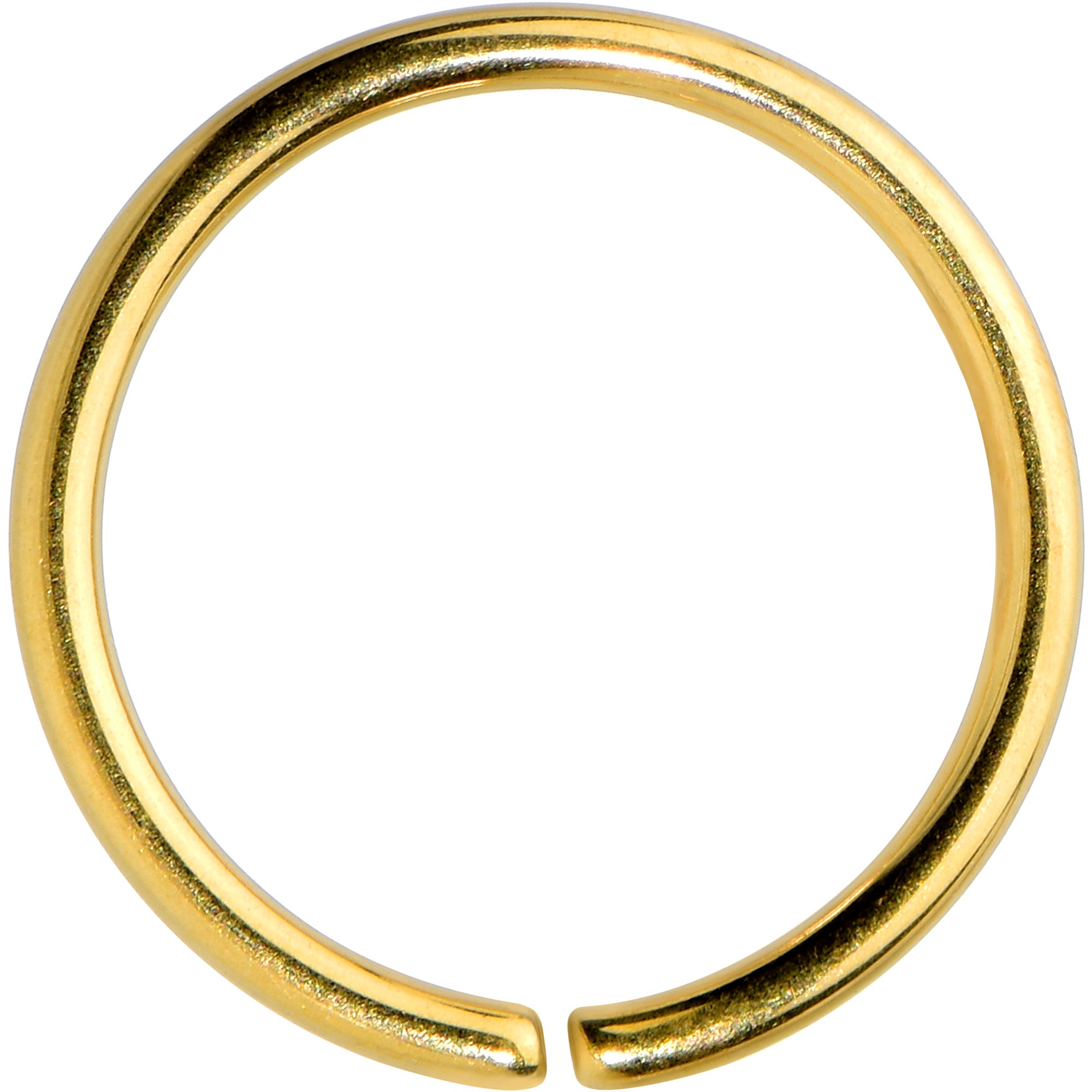 20 Gauge 5/16 Gold Tone PVD Grade 23 Titanium Bendable Hoop Ring