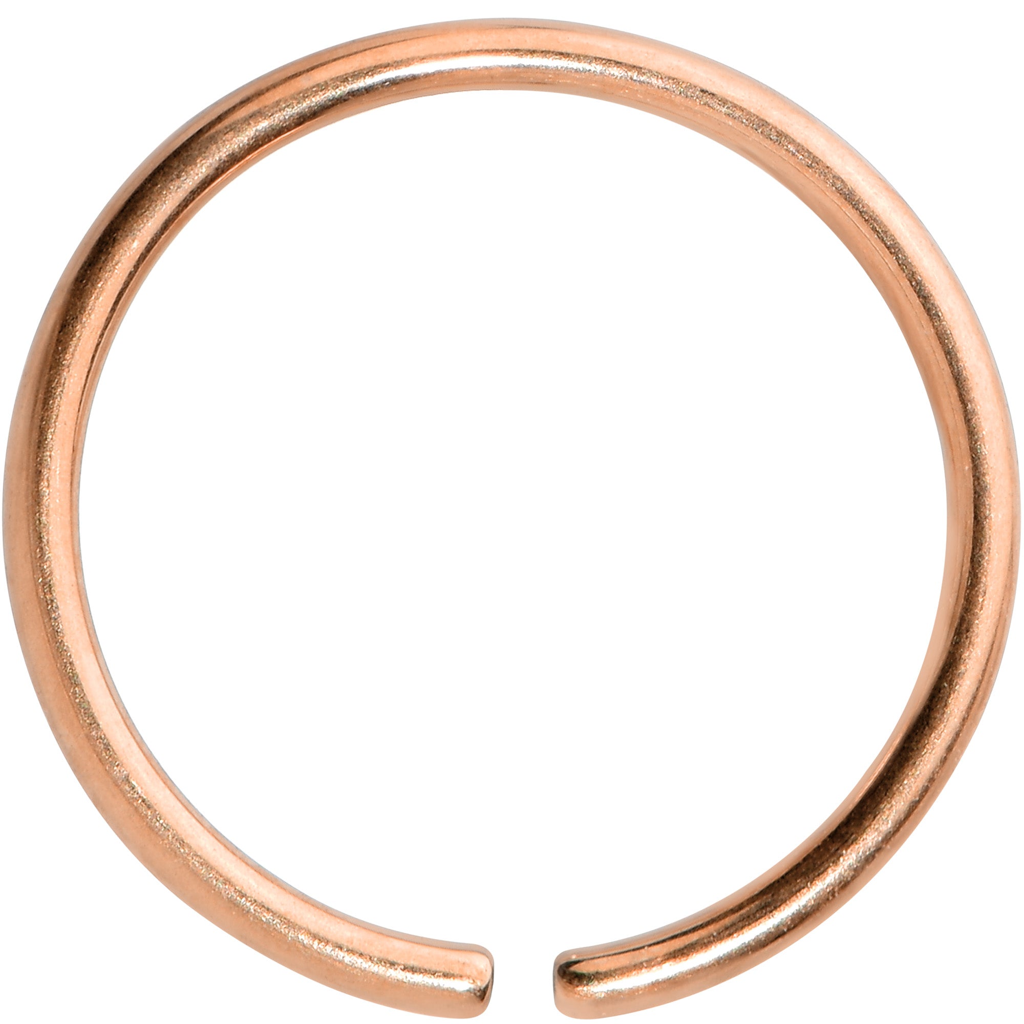 20 Gauge 9mm Rose Gold Tone PVD Grade 23 Titanium Bendable Hoop Ring