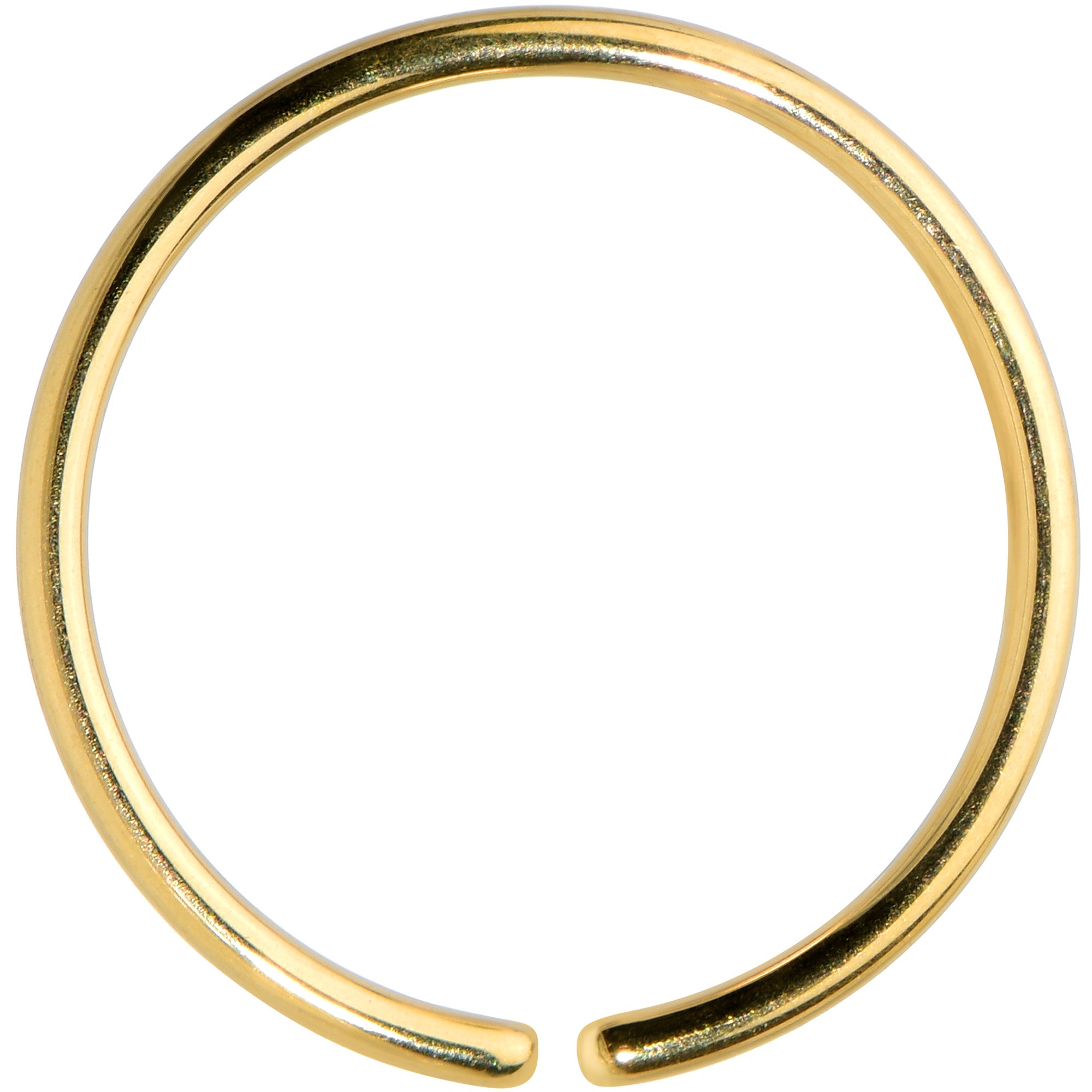 20 Gauge 3/8 Gold Tone PVD Grade 23 Titanium Bendable Hoop Ring