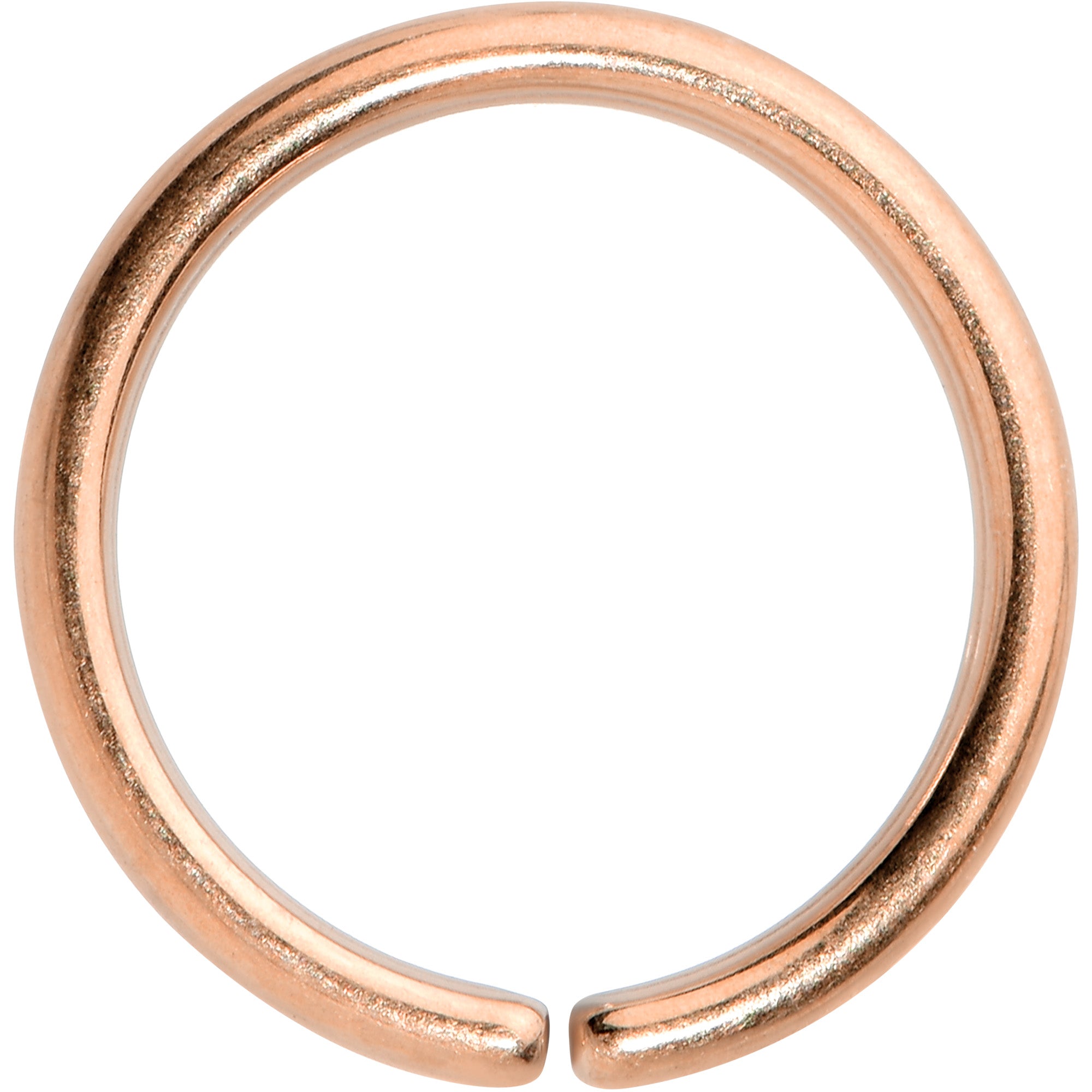 18 Gauge 5/16 Rose Gold Hue PVD Grade 23 Titanium Bendable Hoop Ring