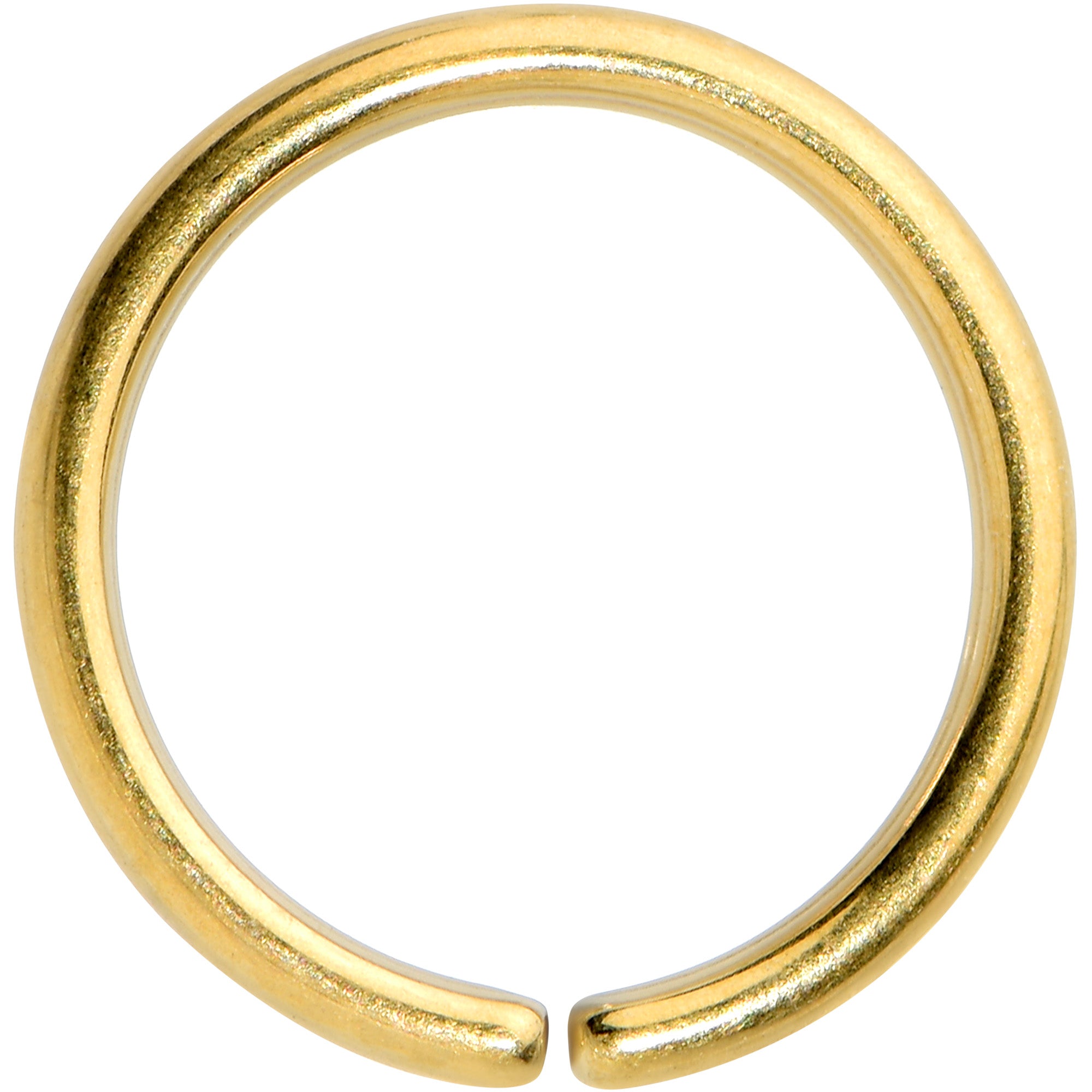 18 Gauge 5/16 Gold Tone PVD Grade 23 Titanium Bendable Hoop Ring