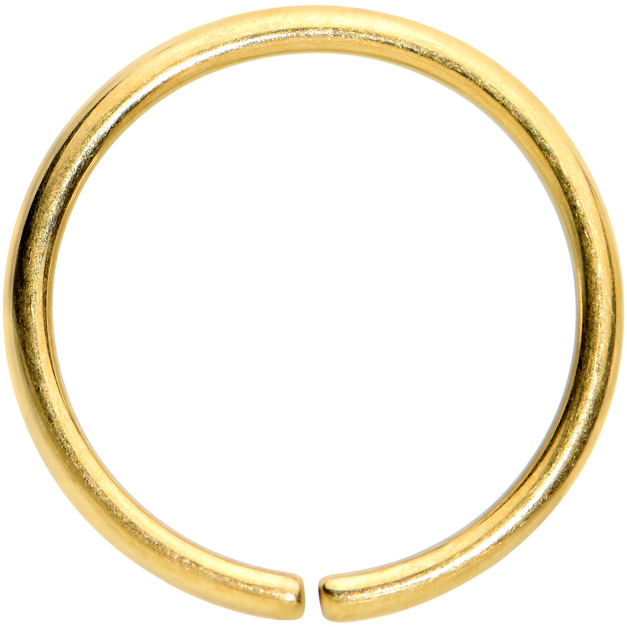 18 Gauge 3/8 Gold Tone PVD Grade 23 Titanium Bendable Hoop Ring