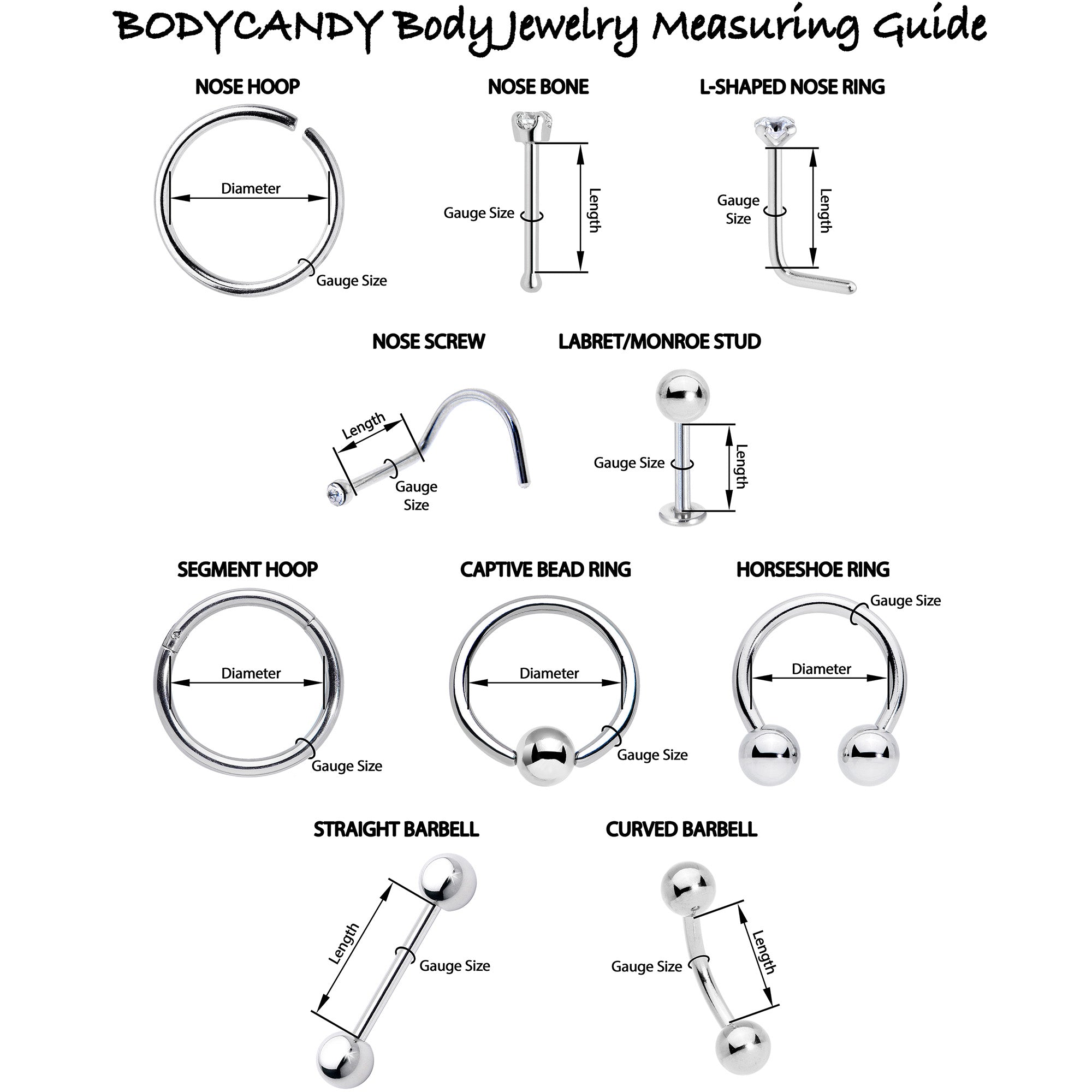 Body candy clearance nose hoops