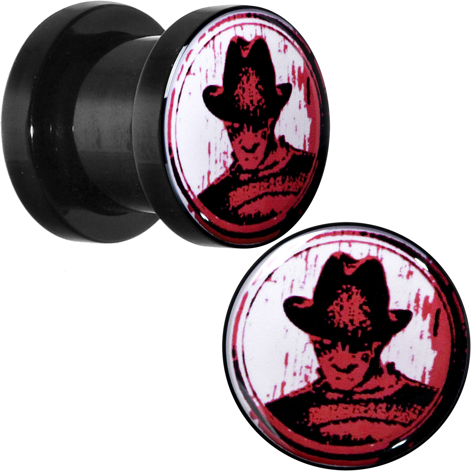 Licensed Nightmare on Elm Street Black Freddy Screw Fit Plug Set