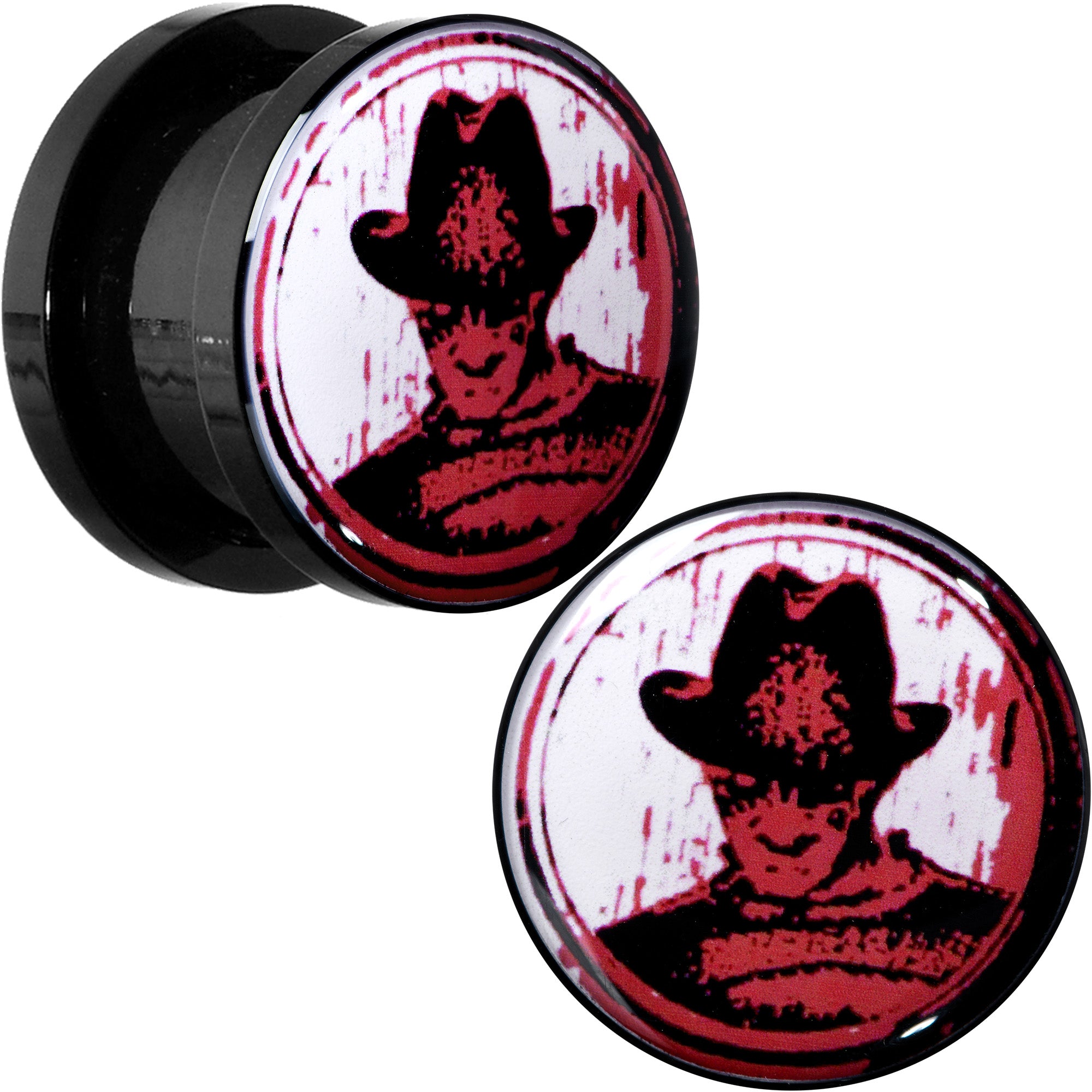 Licensed Nightmare on Elm Street Black Freddy Screw Fit Plug Set