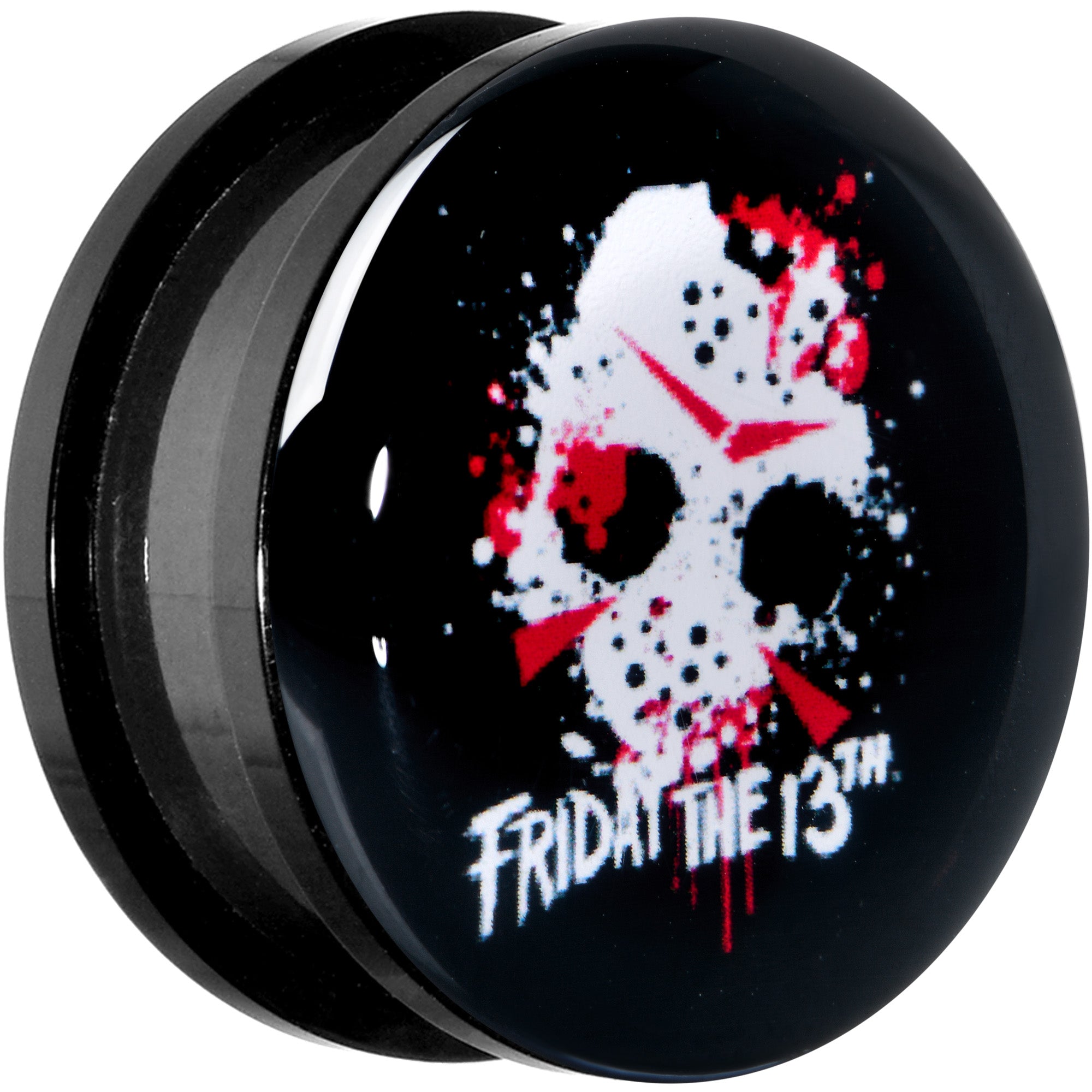 Licensed Friday the 13th Black Jason Mask Screw Fit Plug Set