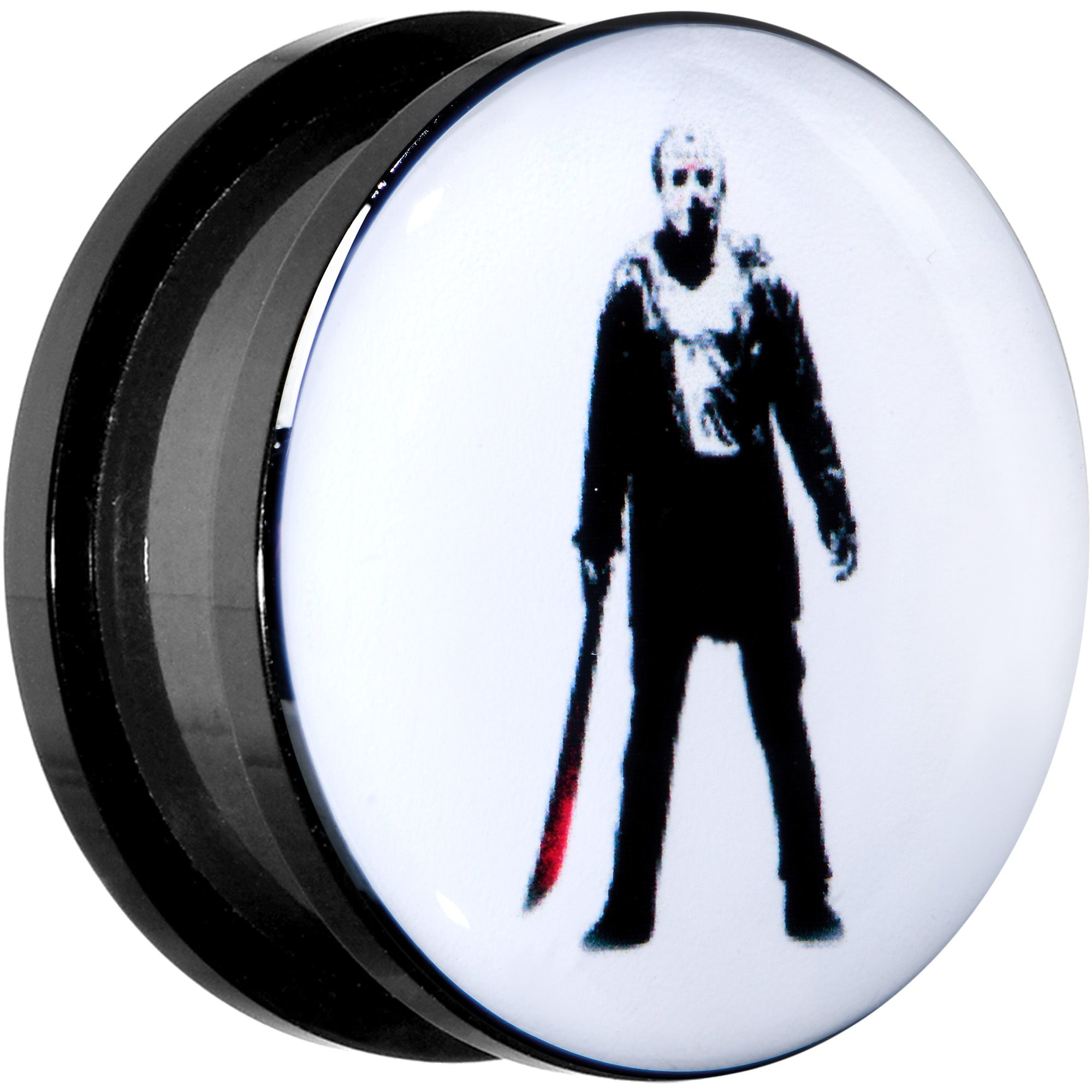 Licensed Friday the 13th Black Jason Voorhees Screw Fit Plug Set