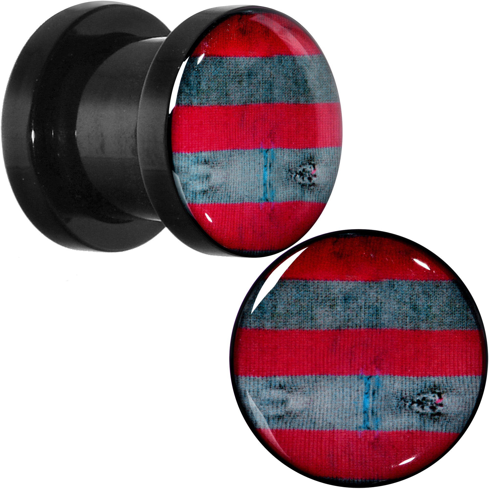 Licensed Nightmare on Elm Street Freddy Stripes Screw Fit Plug Set