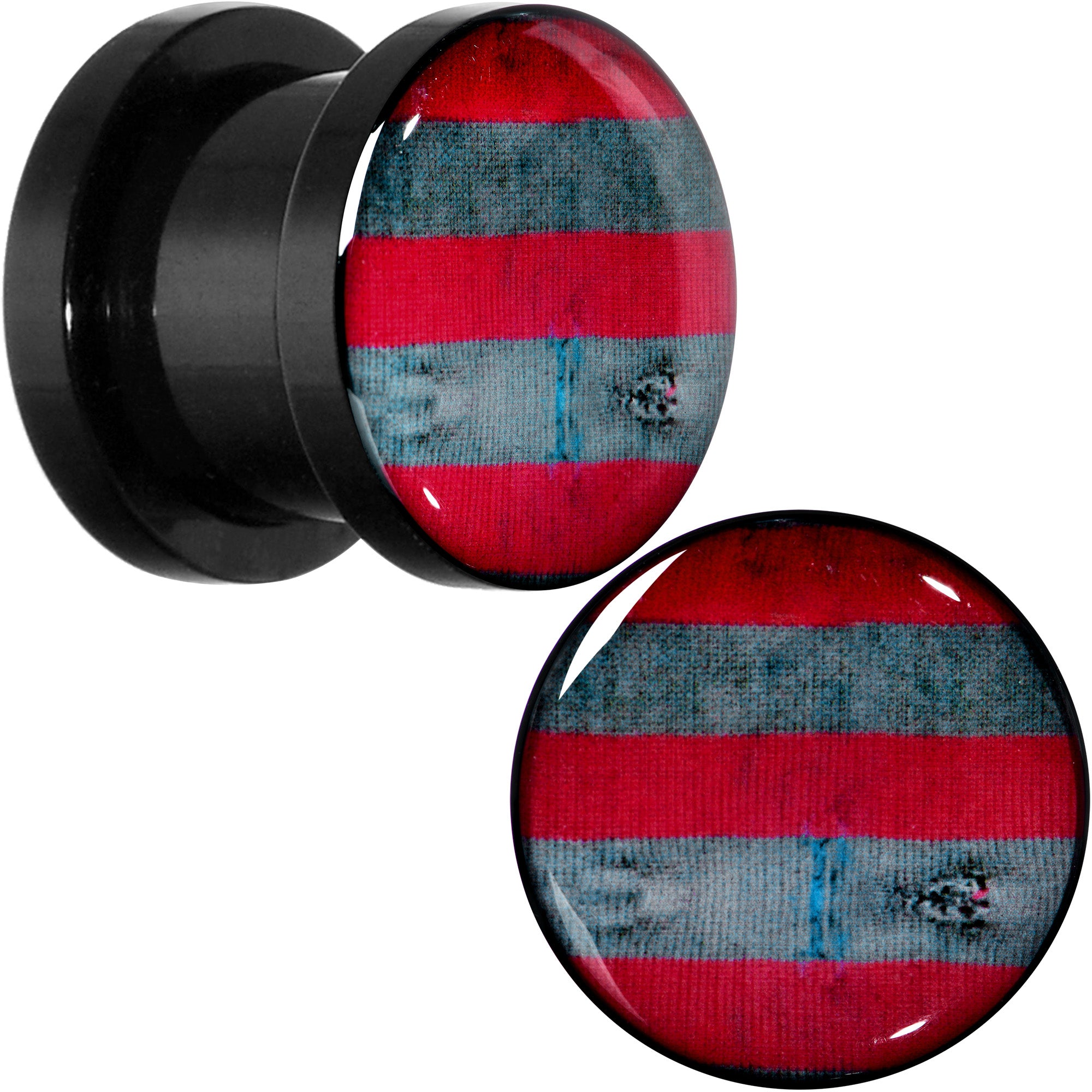 Licensed Nightmare on Elm Street Freddy Stripes Screw Fit Plug Set