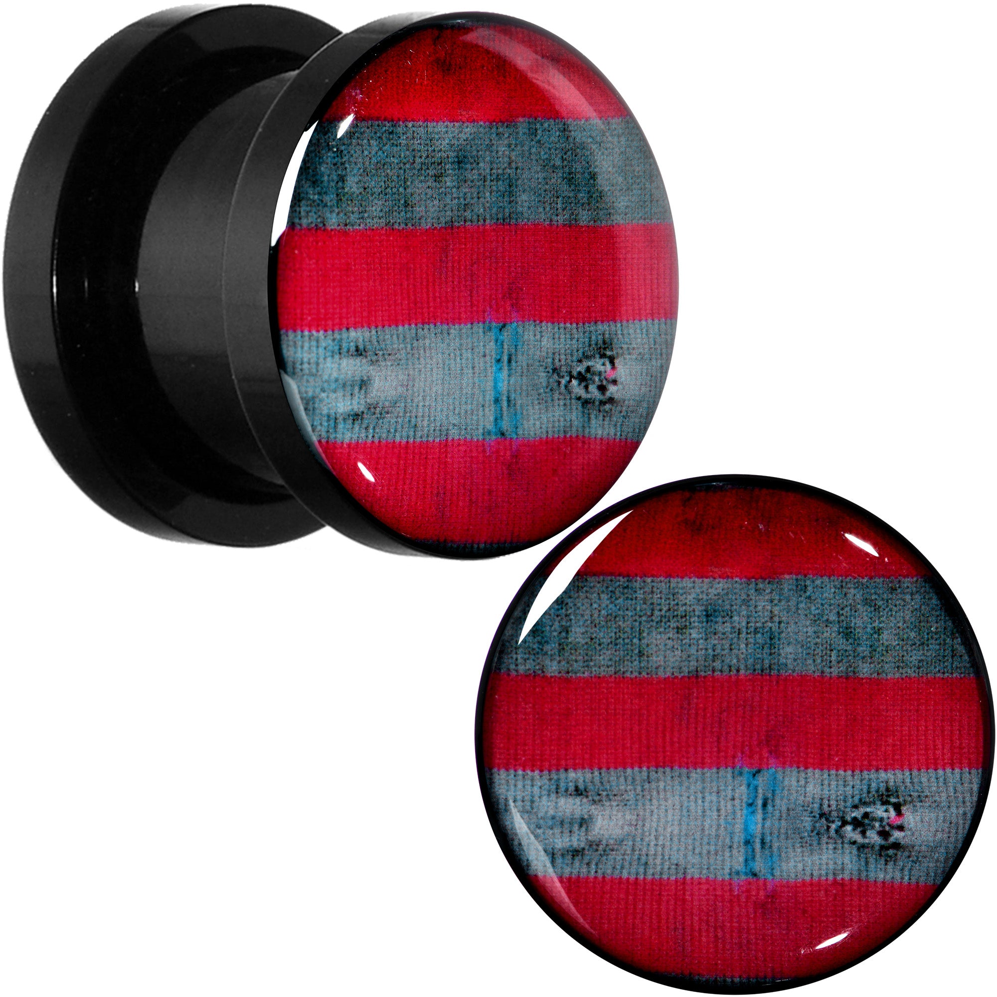 Licensed Nightmare on Elm Street Freddy Stripes Screw Fit Plug Set