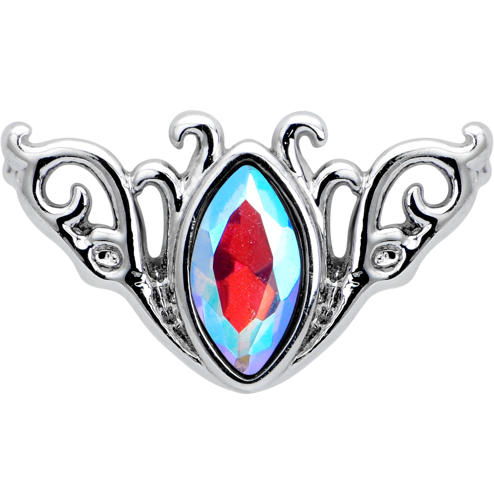 16 Gauge 1/4 Aurora Gem Deco Waves Labret