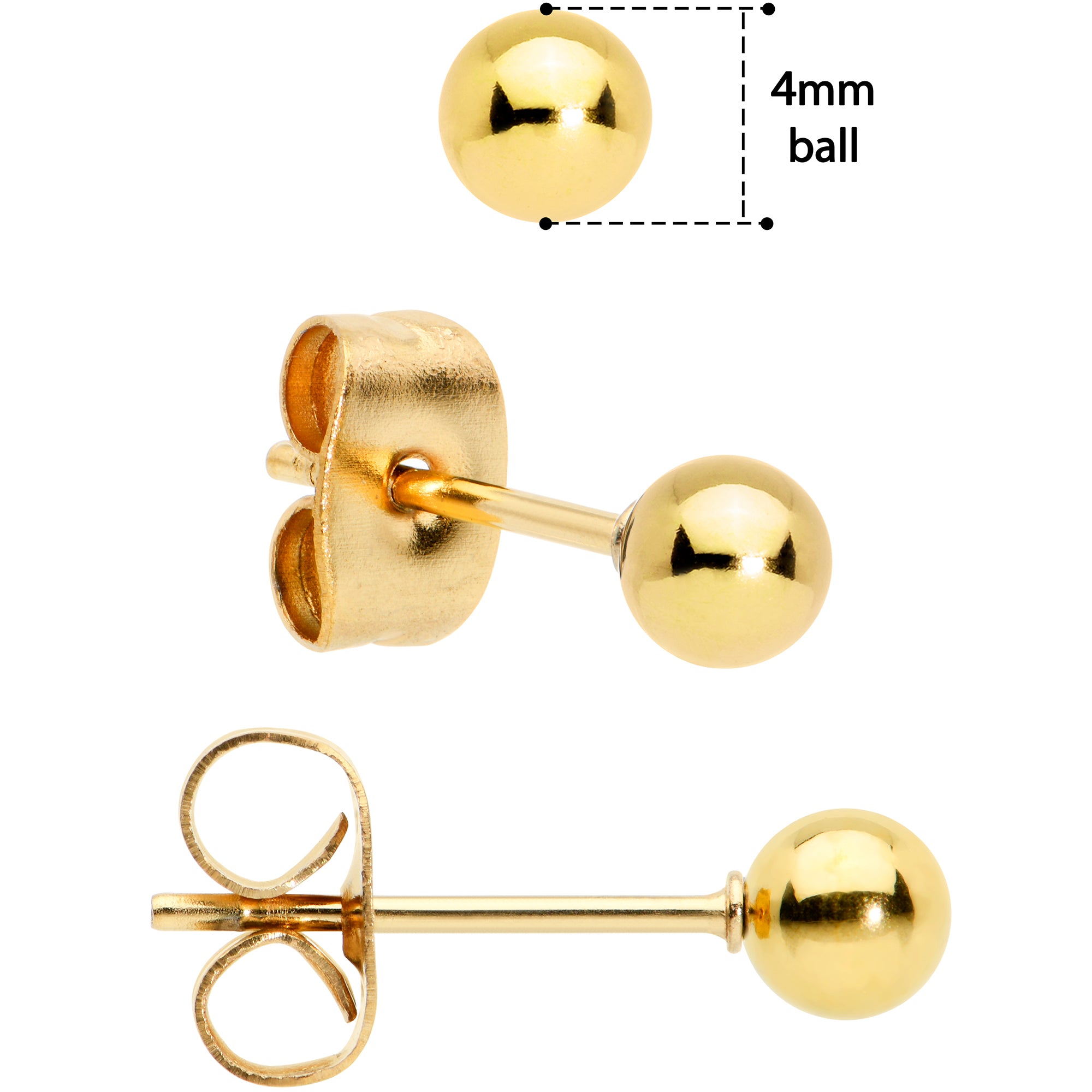 Stainless steel gold deals earrings