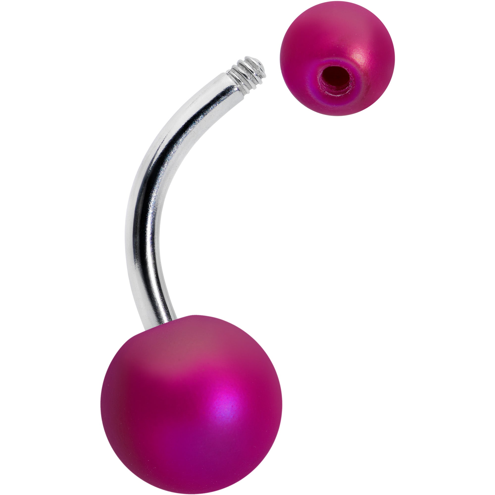 Matte Purple Aurora Ends Belly Ring