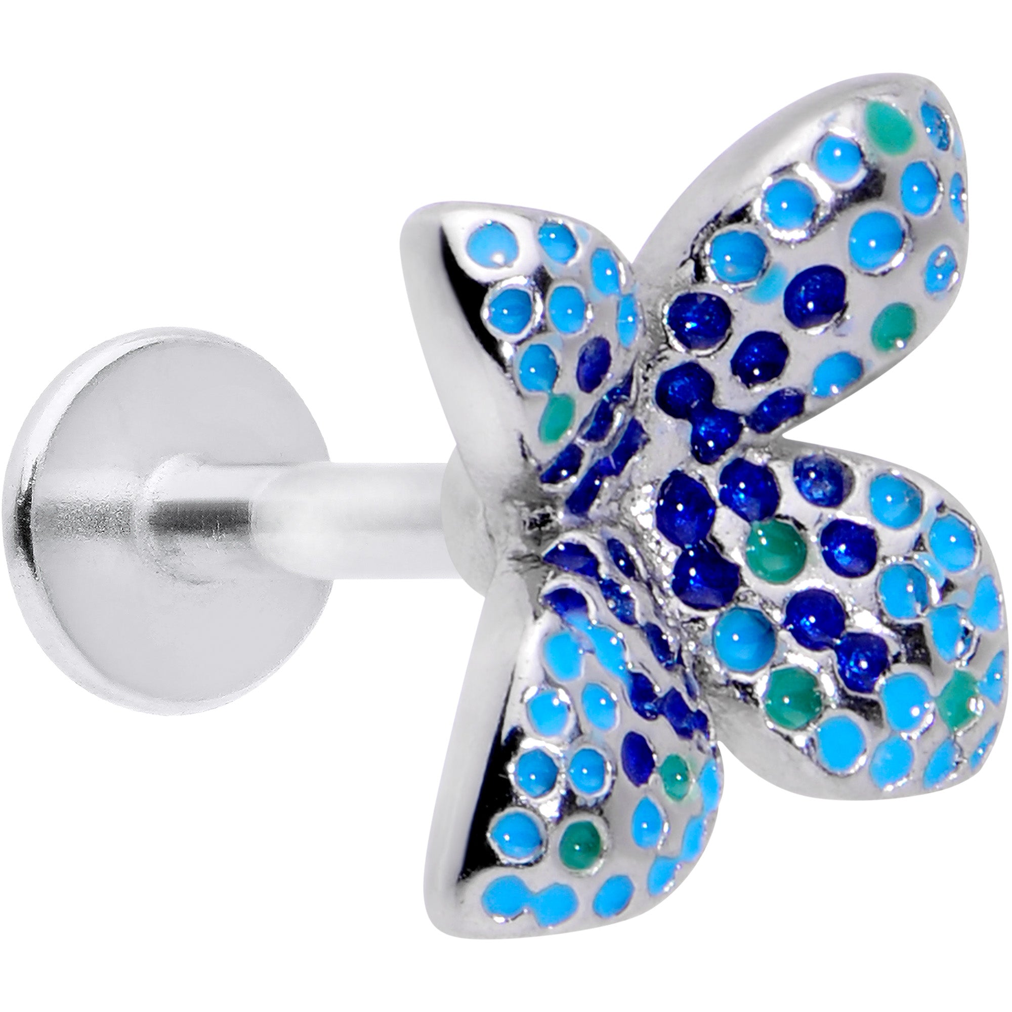 16 Gauge 1/4 Glamour Butterfly Labret Tragus