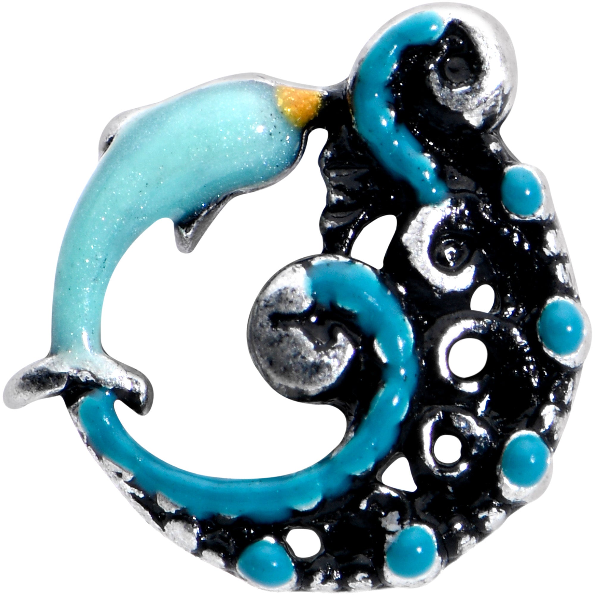 16 Gauge 5/16 Leaping Blue Dolphin Labret Monroe Tragus