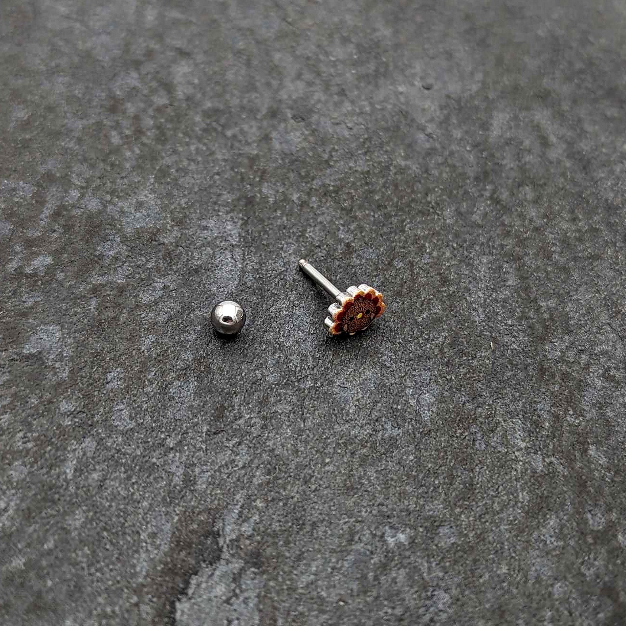 16 Gauge 5/16 Sweet Tiny Turkey Thanksgiving Cartilage Tragus Earring