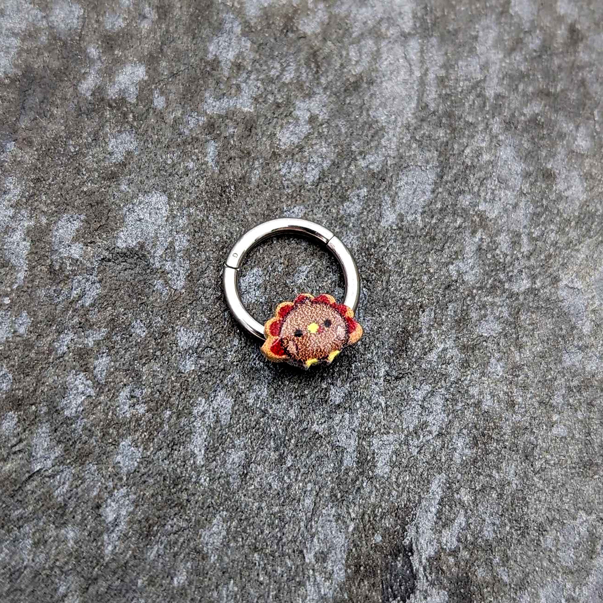 16 Gauge 5/16 Sweet Tiny Turkey Thanksgiving Hinged Segment Ring