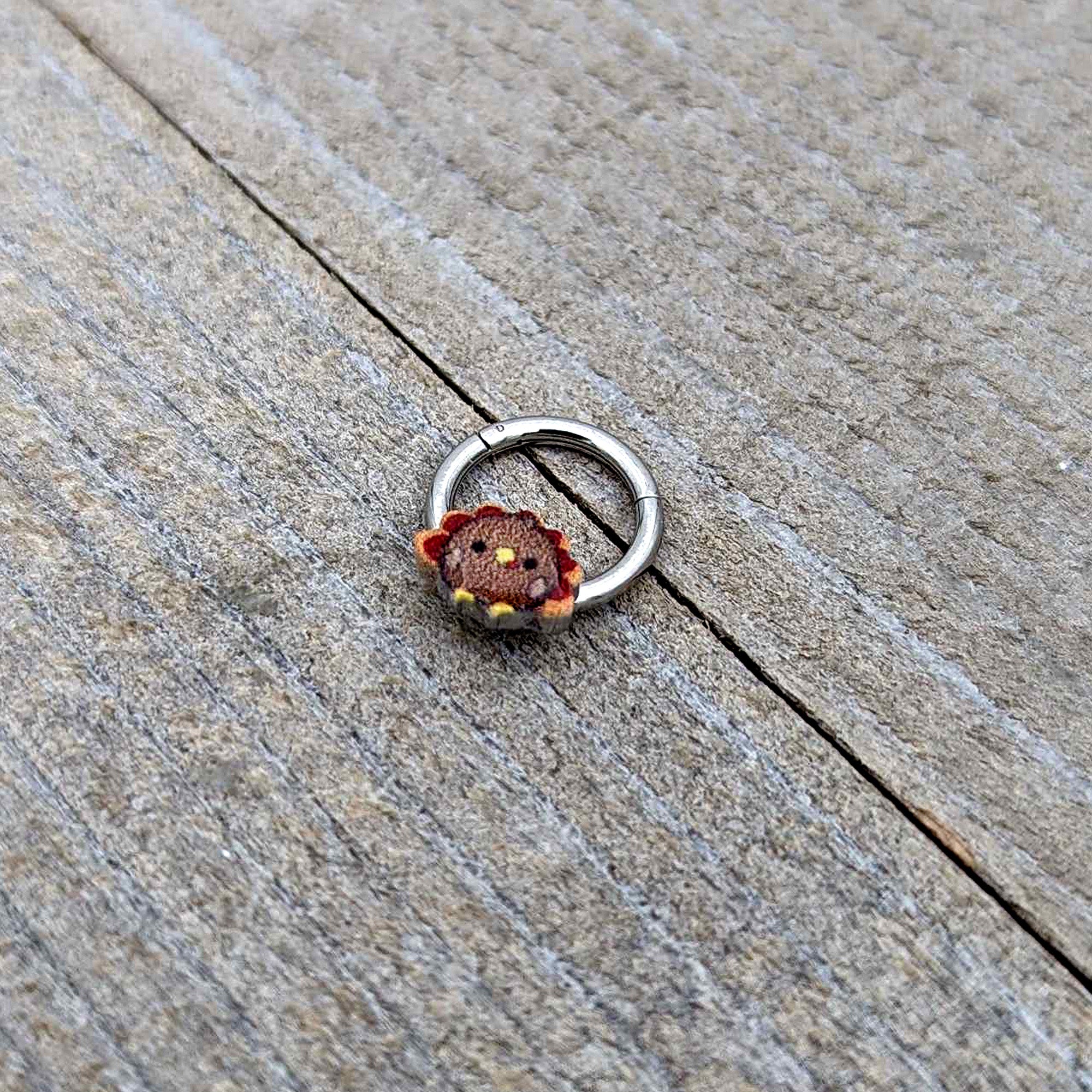 16 Gauge 5/16 Sweet Tiny Turkey Thanksgiving Hinged Segment Ring