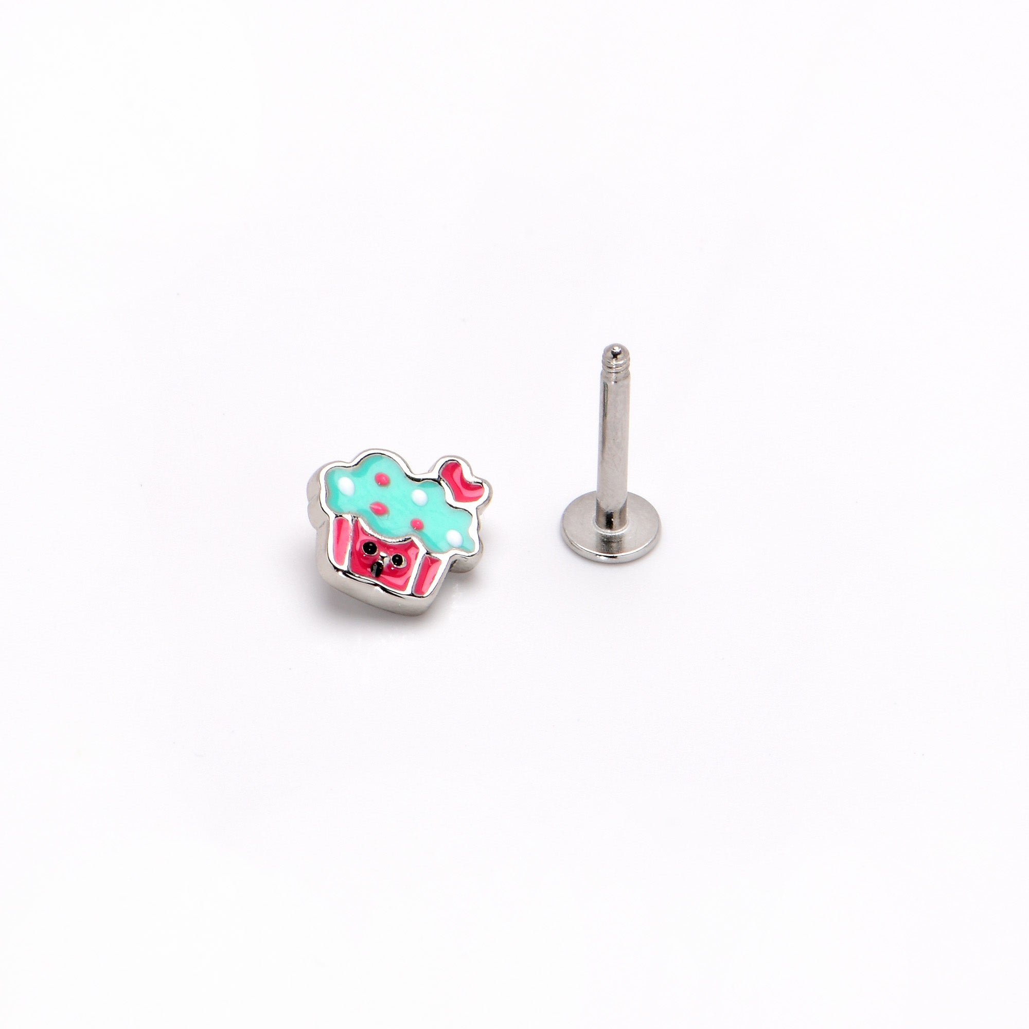 16 Gauge 5/16 Sweet Happy Cupcake Labret Monroe Tragus