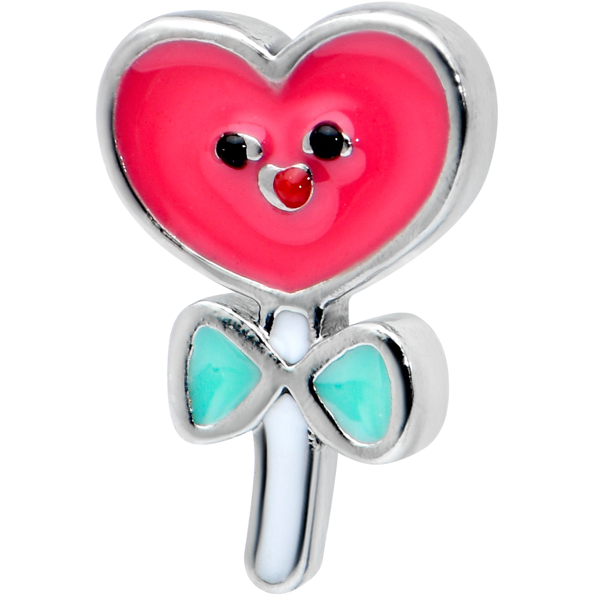 16 Gauge 5/16 Sweet Happy Heart Lollipop Labret Monroe Tragus