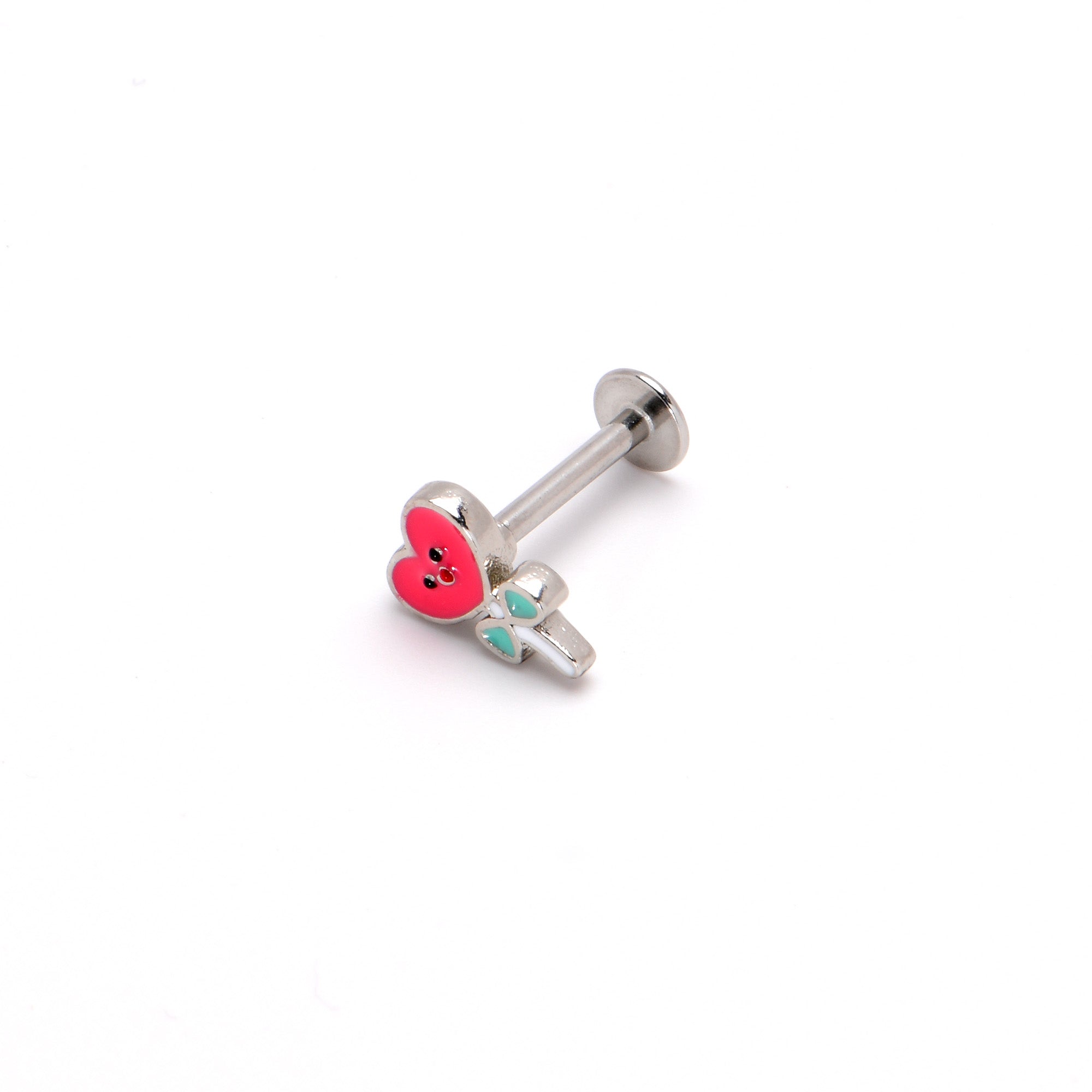 16 Gauge 5/16 Sweet Happy Heart Lollipop Labret Monroe Tragus