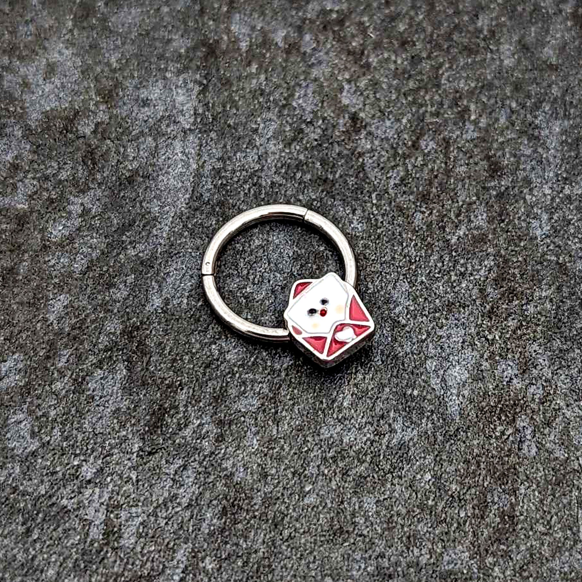 16 Gauge 3/8 Sweet Love Letter Valentine Hinged Segment Ring