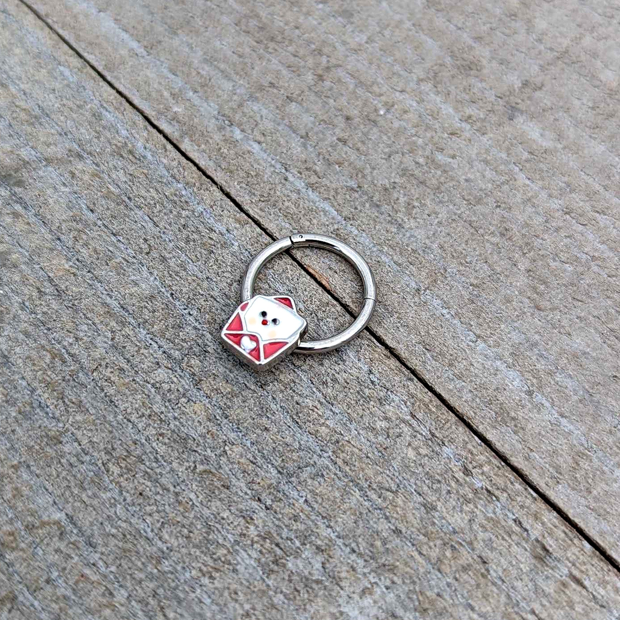 16 Gauge 3/8 Sweet Love Letter Valentine Hinged Segment Ring