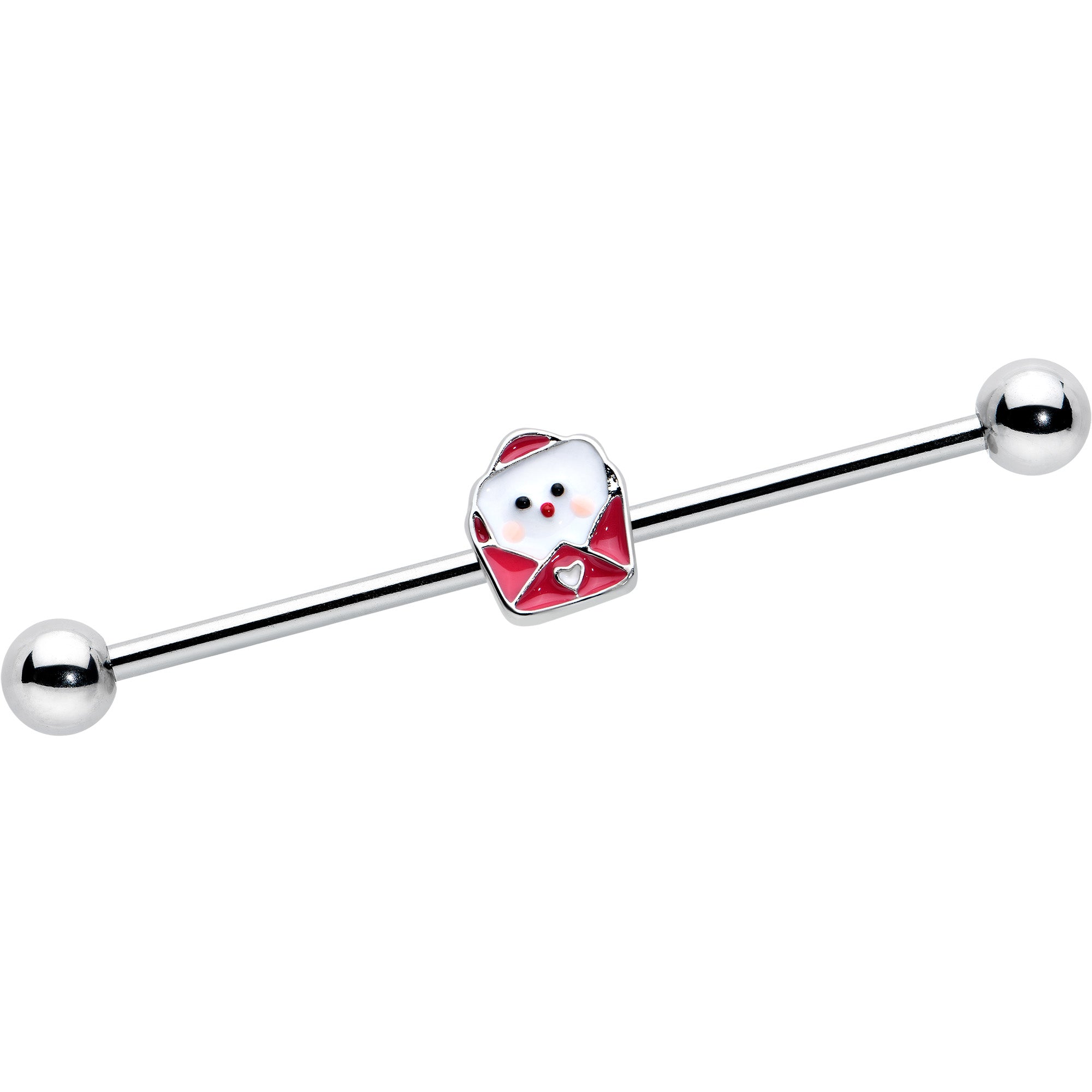 14 Gauge Sweet Love Letter Valentine Industrial Barbell 38mm