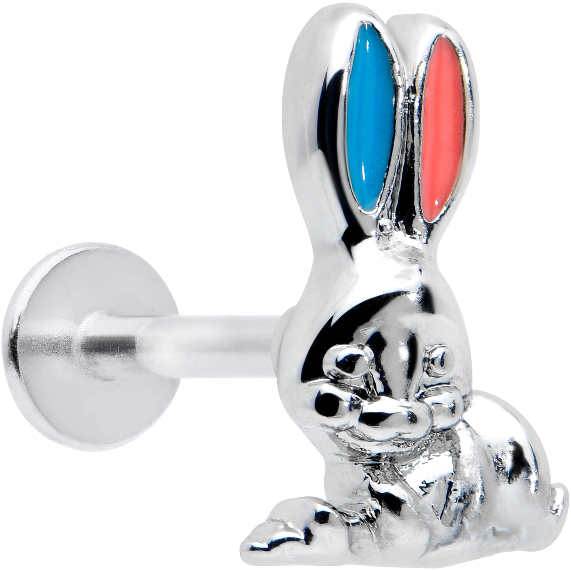 16 Gauge 5/16 Easter Bunny Red Blue Ears Labret Monroe Tragus