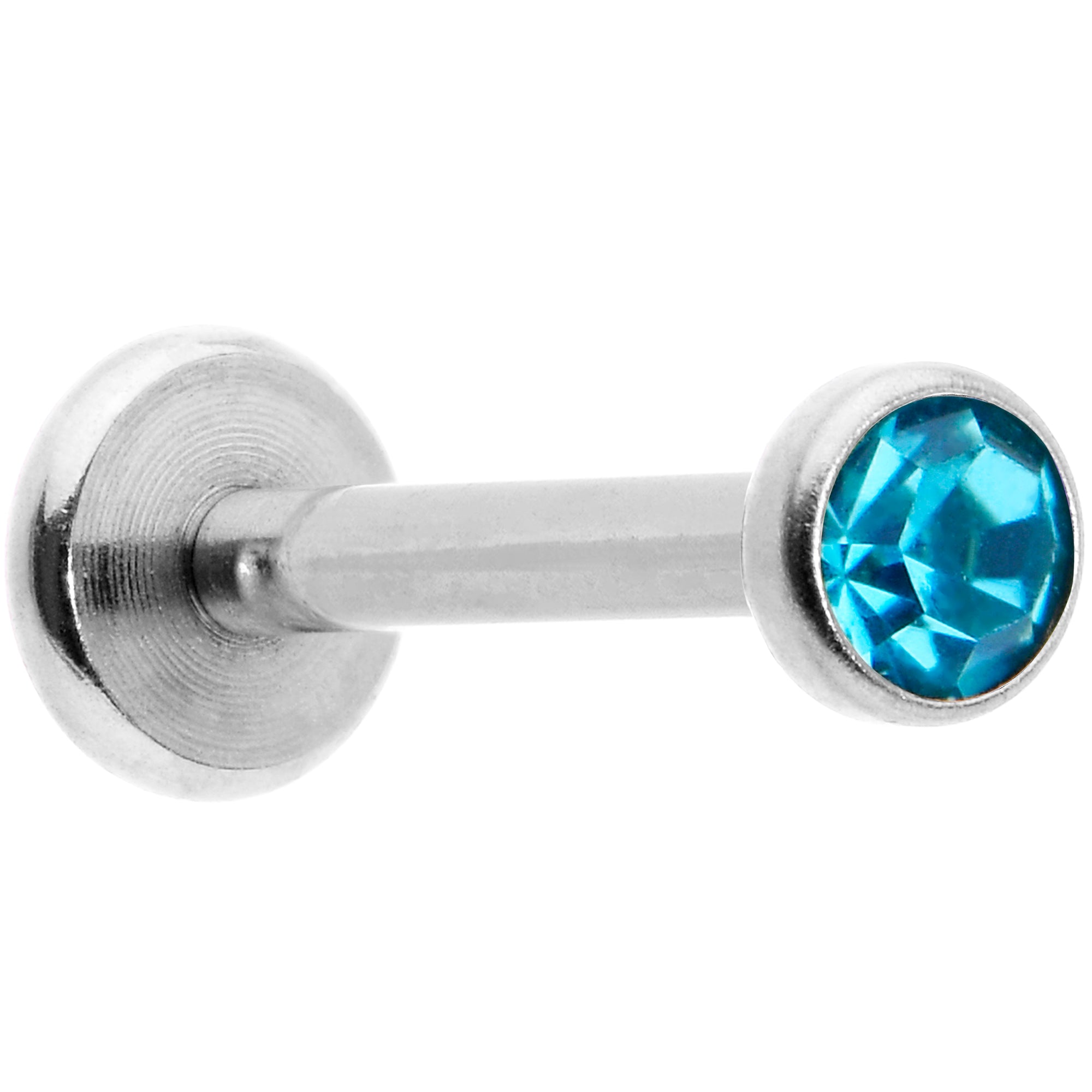 16 Gauge 5/16 Blue Gem Threadless Labret Monroe Tragus